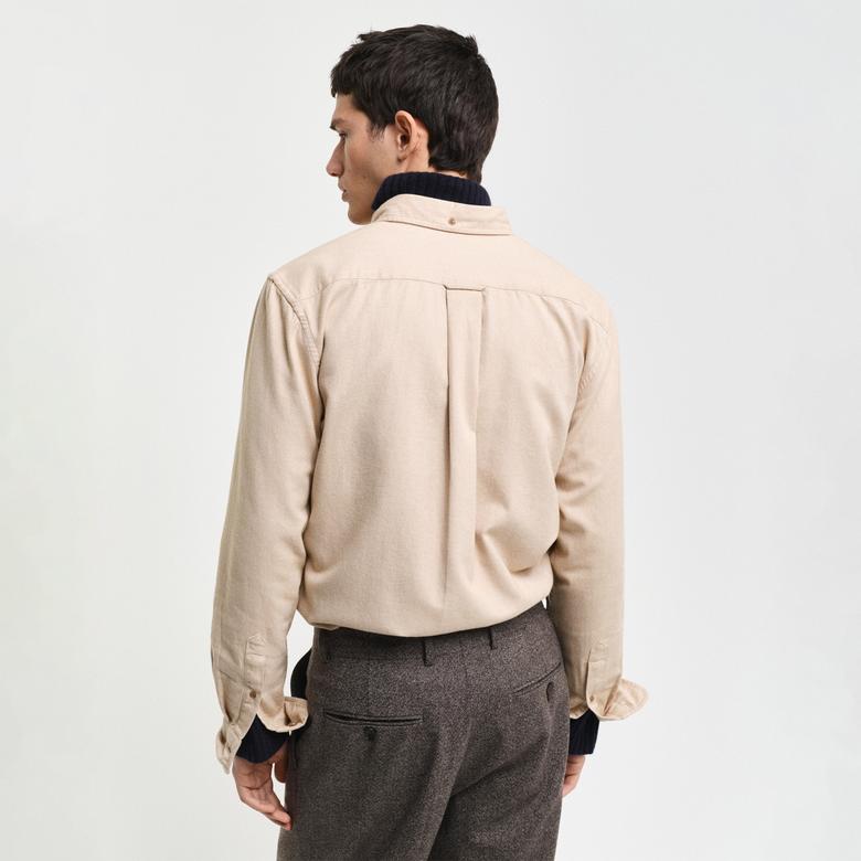 GANT Erkek Bej Regular Fit Düğmeli Yaka Gömlek