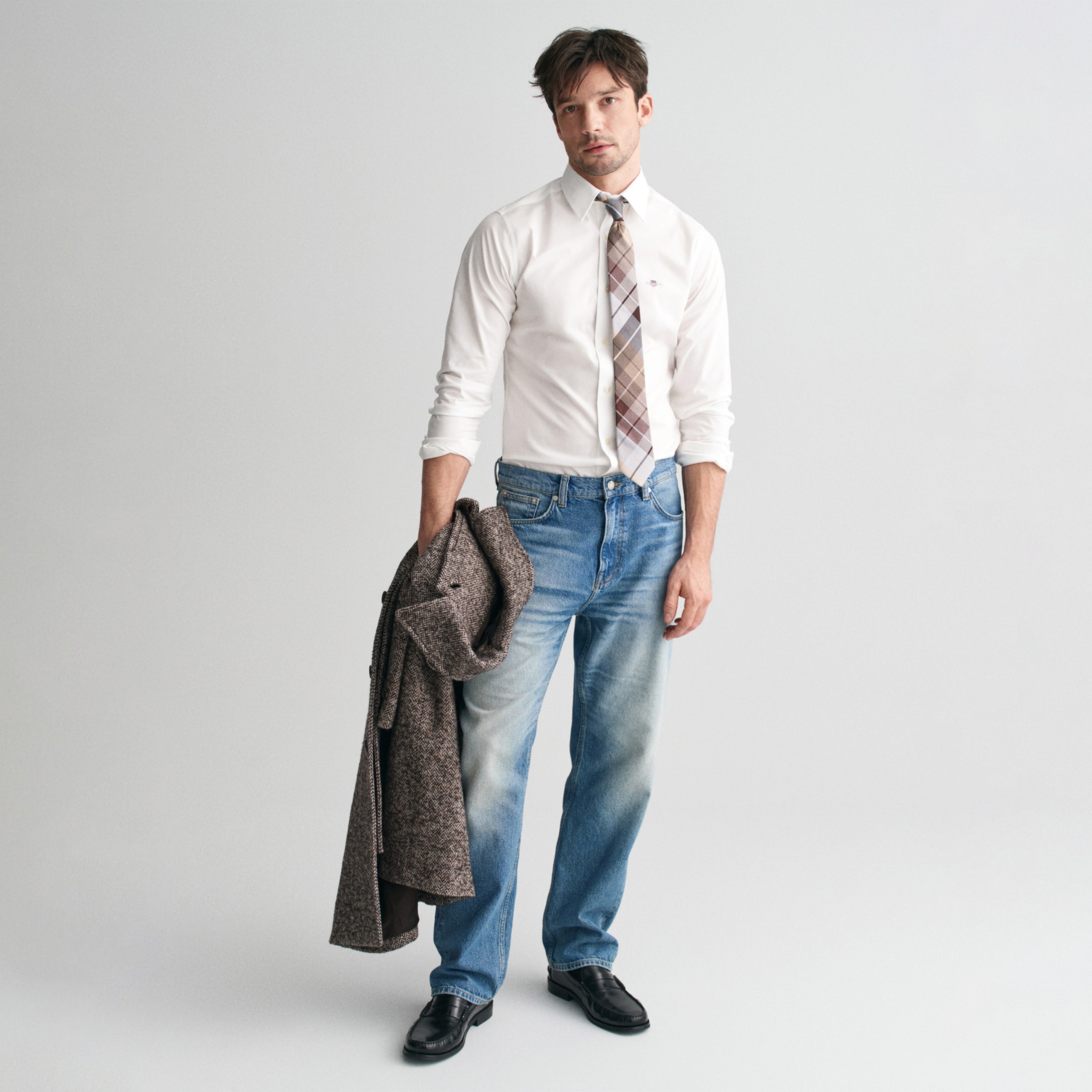 GANT Erkek Beyaz Slim Fit Gömlek