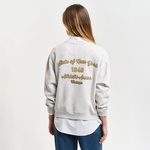 GANT Kadın Gri Loose Fit Bisiklet Yaka Logolu Sweatshirt