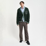 GANT Erkek Yeşil Regular Fit Düğmeli Yaka Logolu Hırka