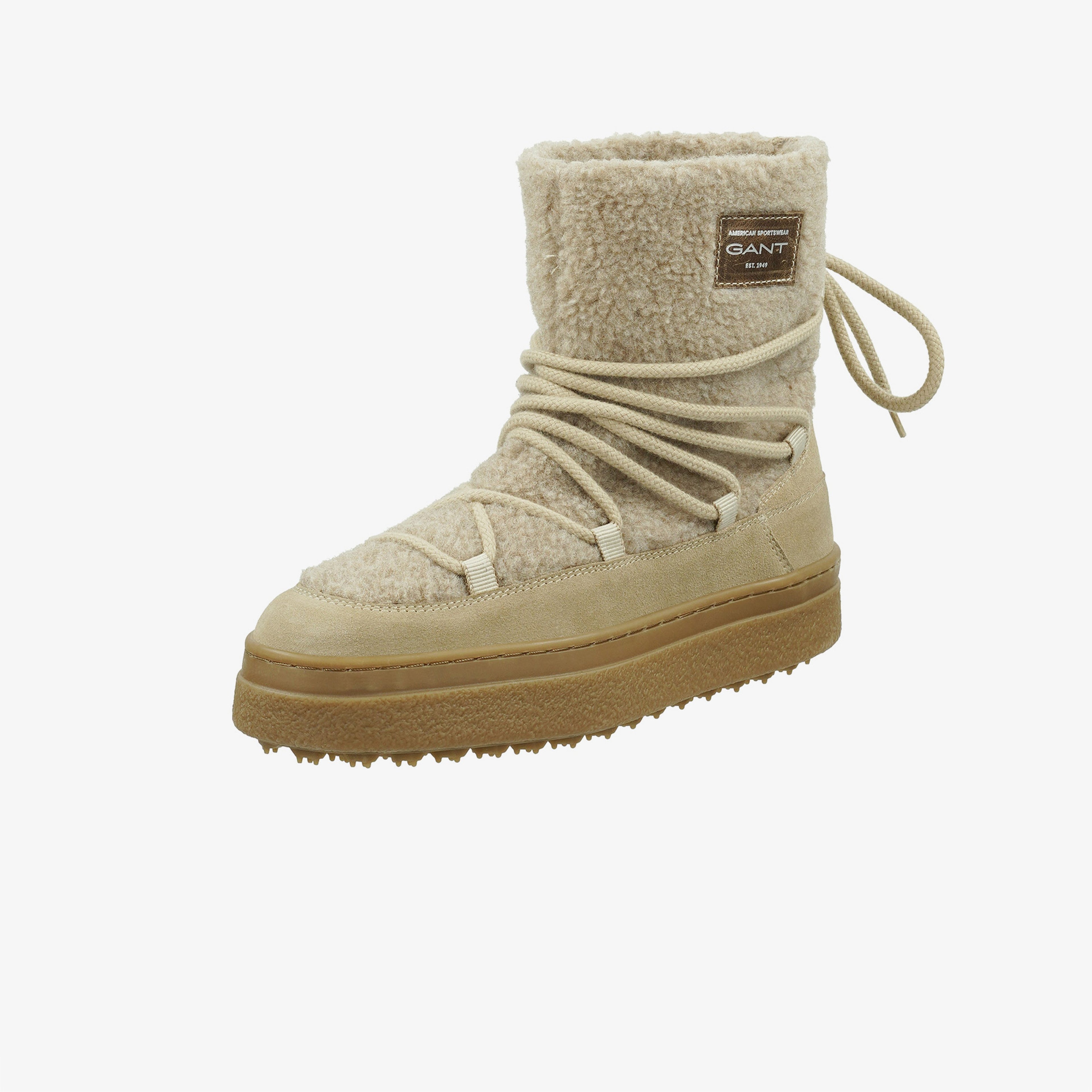 GANT Kadın Bej Bağcıklı Snowhill Yün Bot