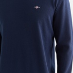 GANT Erkek Lacivert Regular Fit Bisiklet Yaka Kazak