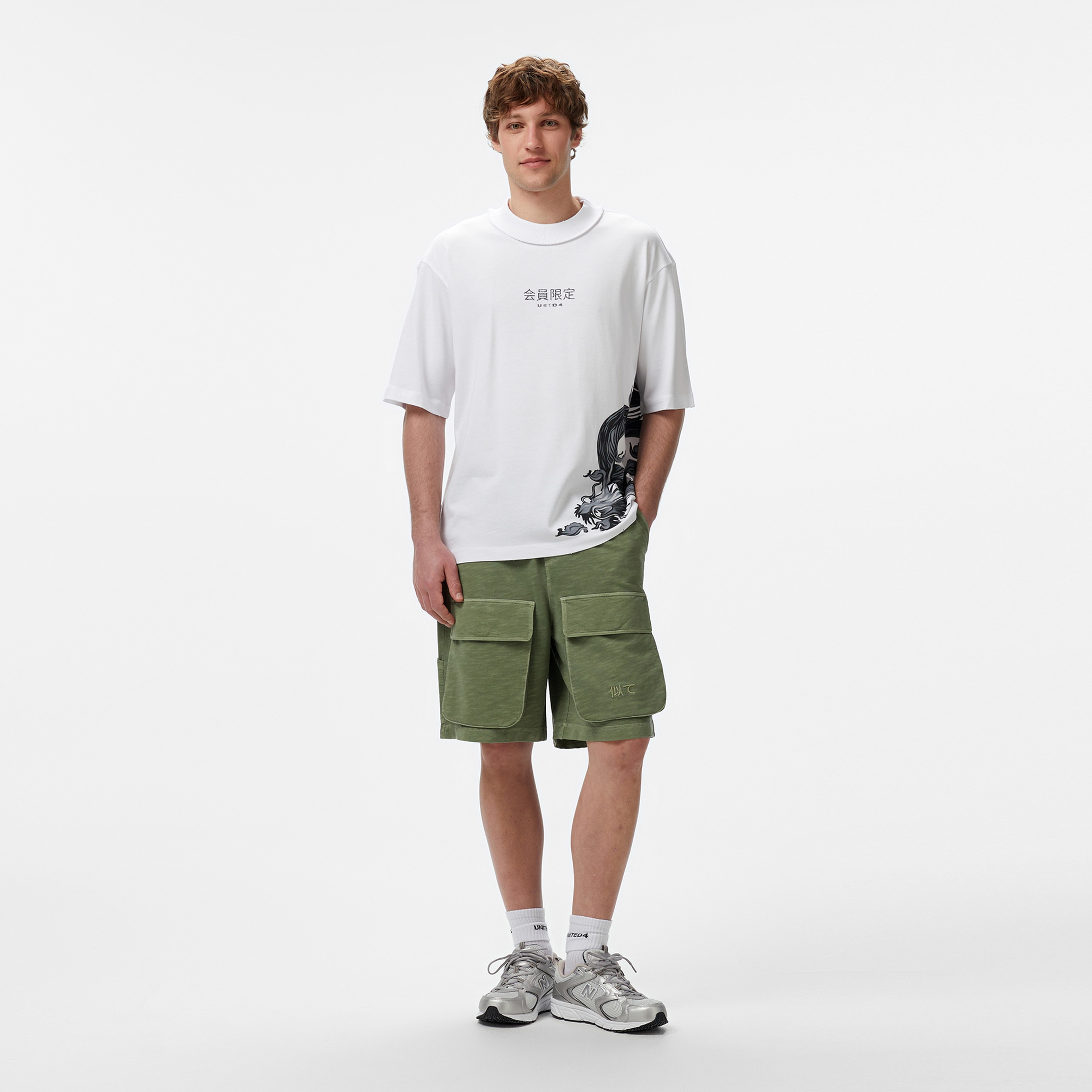 UNITED4 Erkek Beyaz T-Shirt