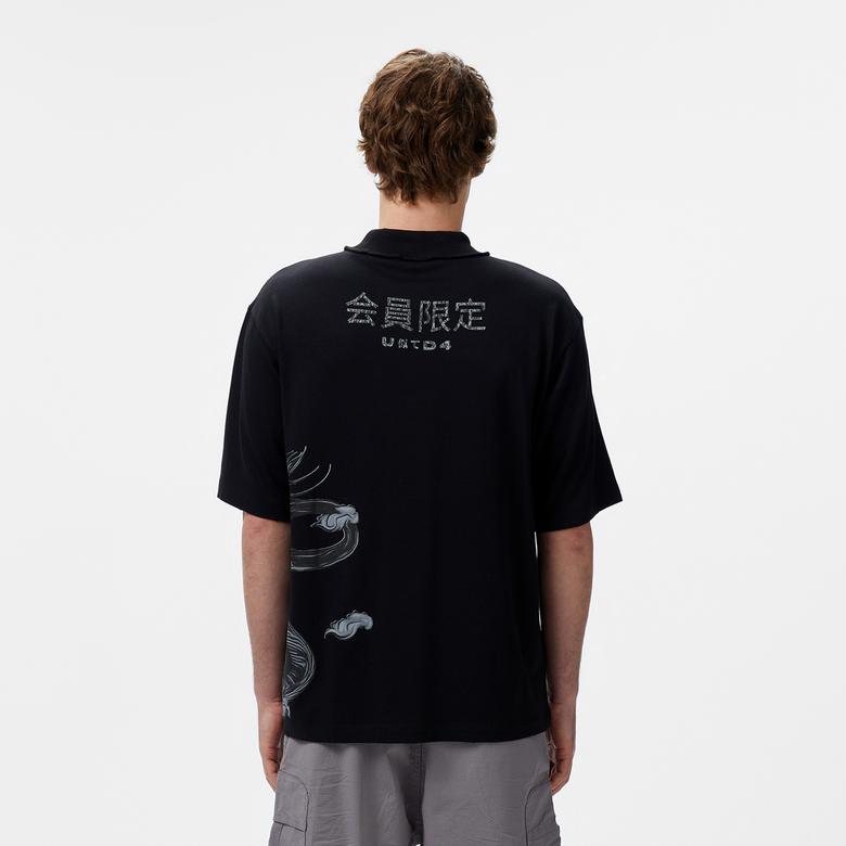 UNITED4 Erkek Siyah T-Shirt