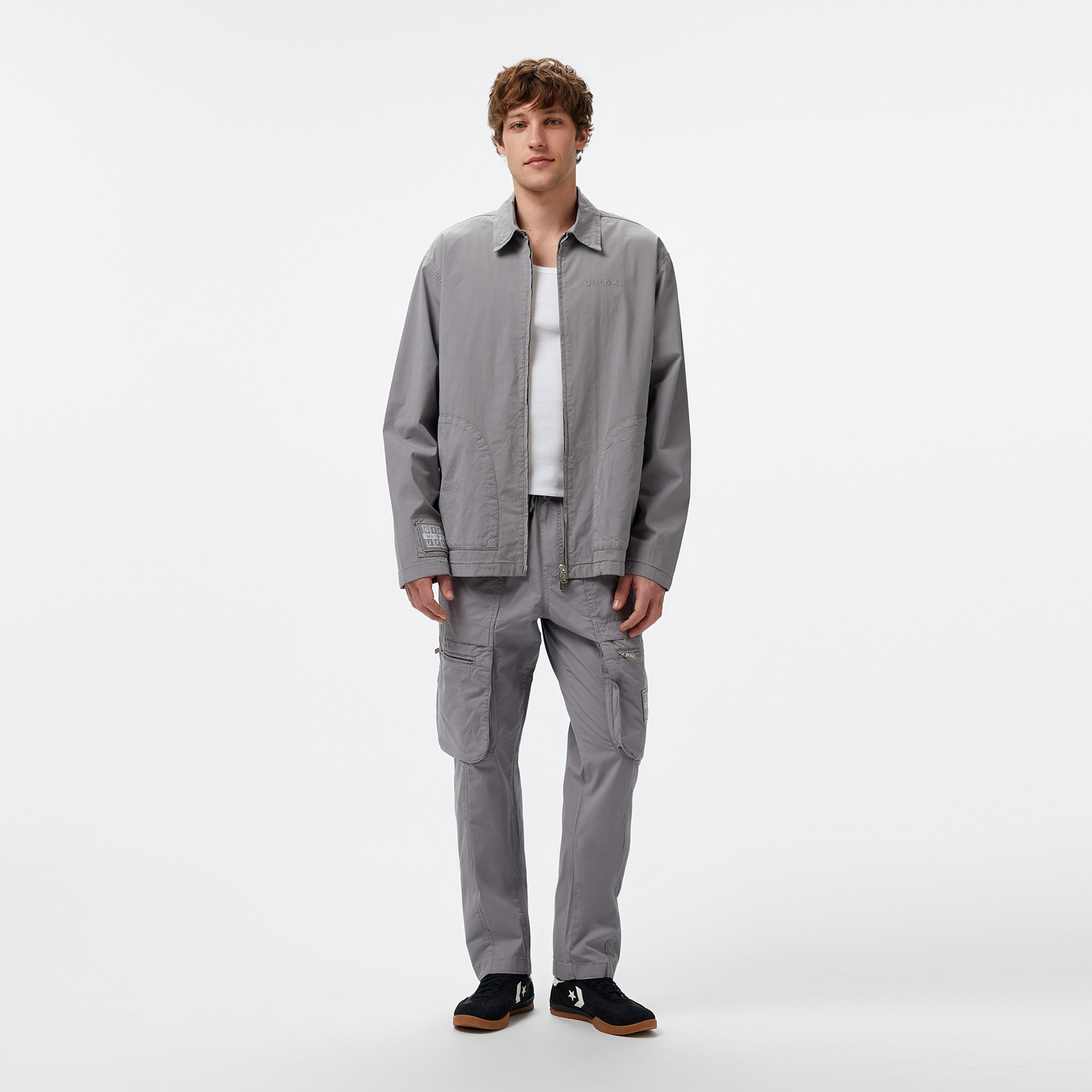 UNITED4 Oversize Erkek Gri Mont