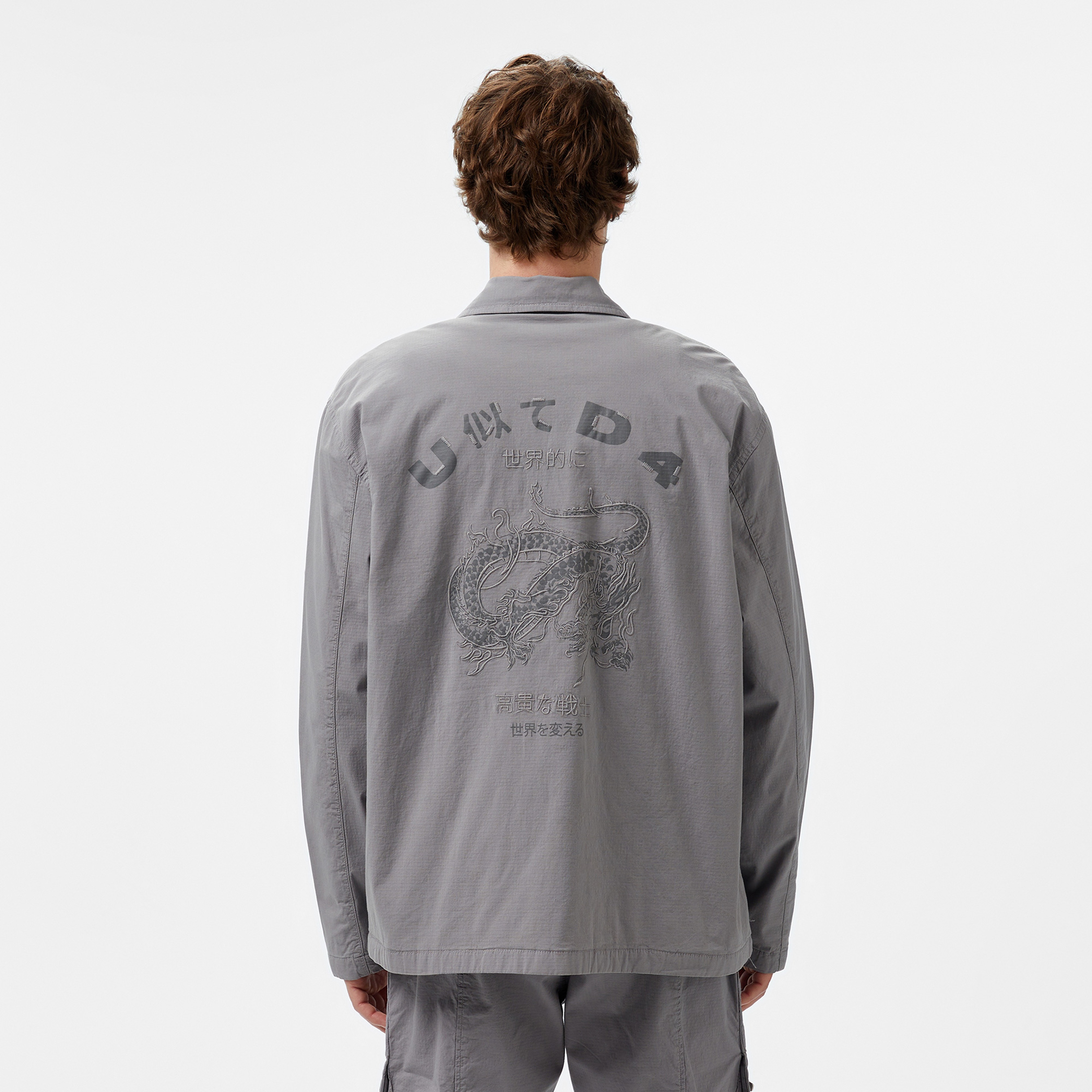 UNITED4 Oversize Erkek Gri Mont