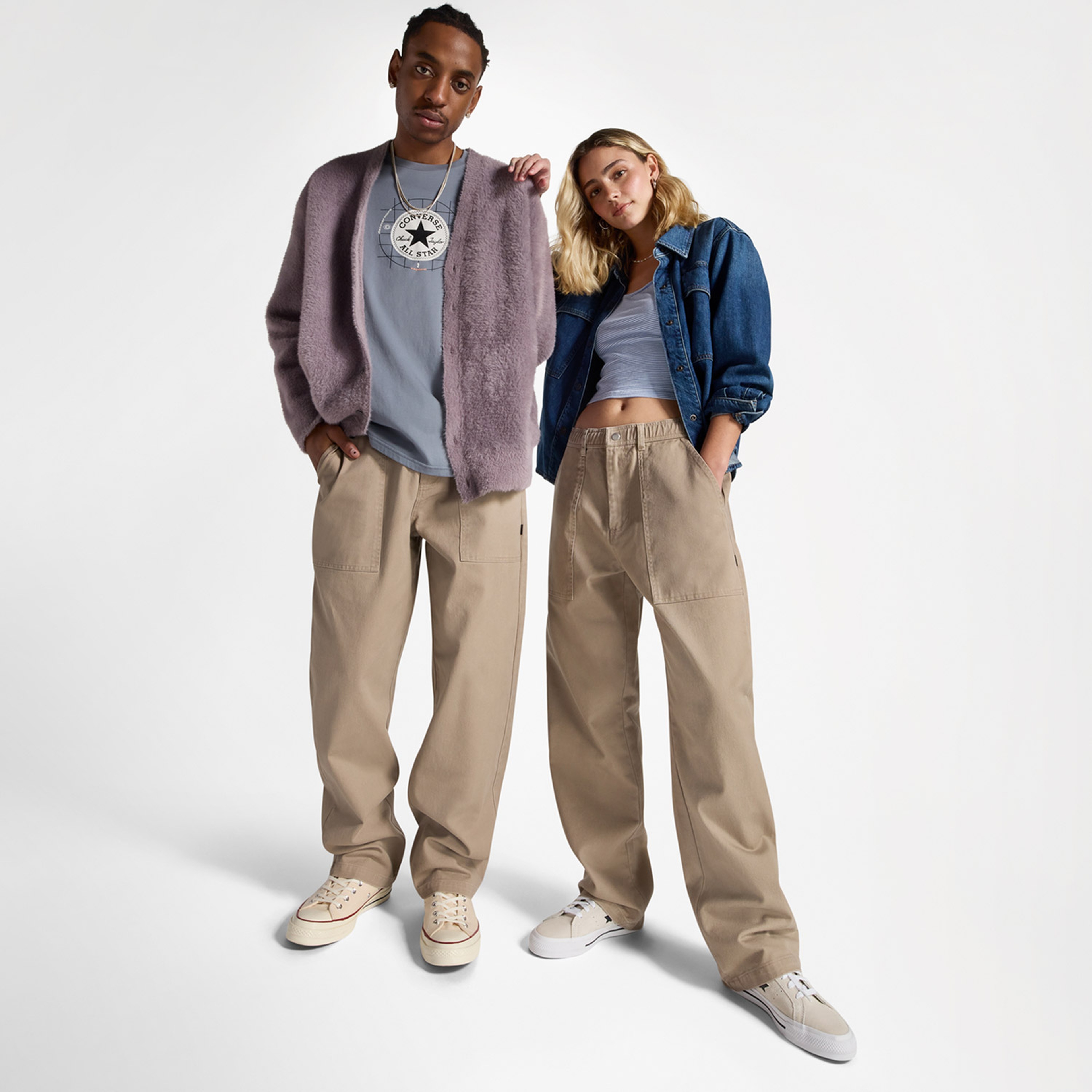 Converse Unisex Bej Pantolon