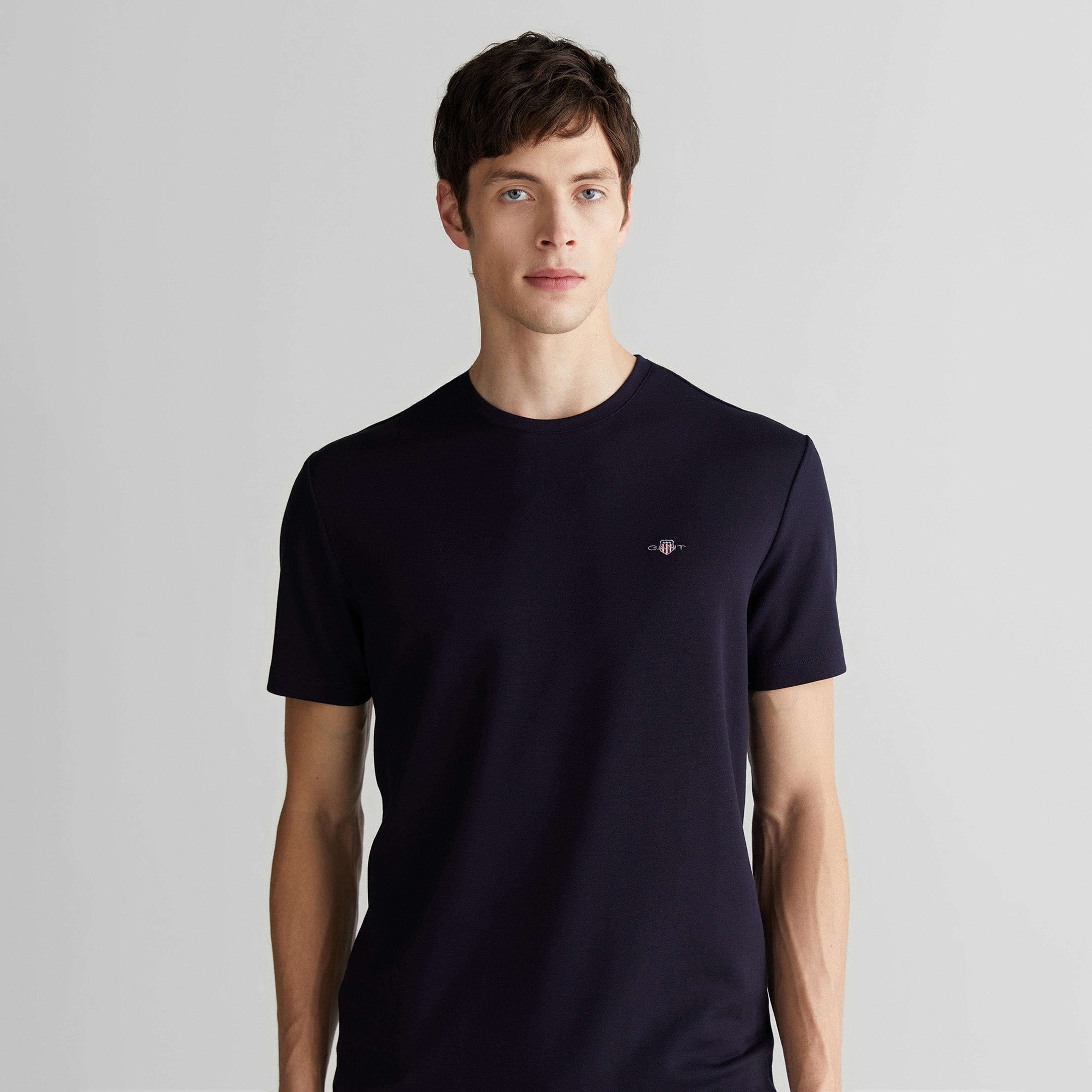 GANT Erkek Lacivert Relaxed Fit Bisiklet Yaka T-Shirt