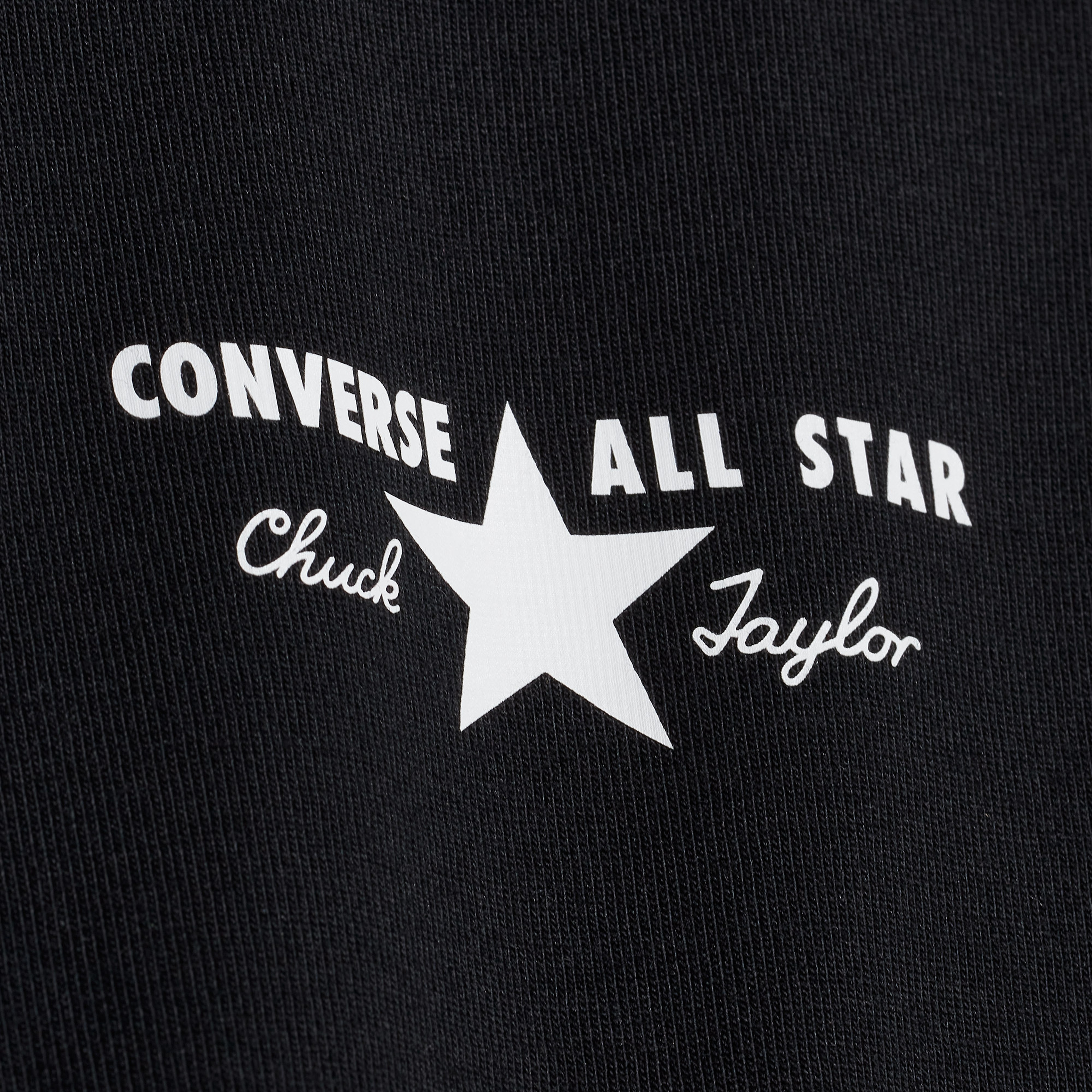 Converse All Star License Plate Erkek Grafik Baskılı Siyah T-Shirt