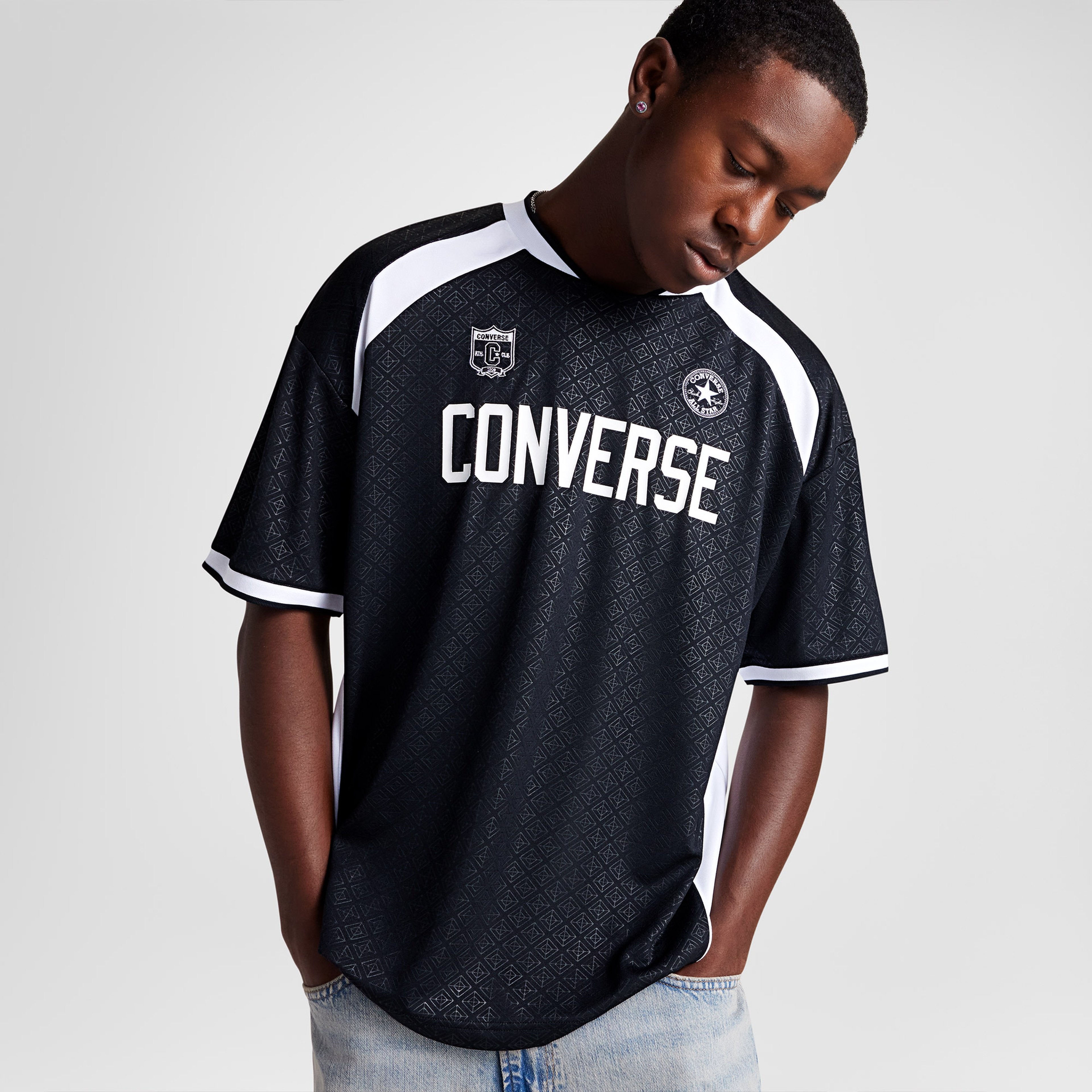 Converse Soccer Jersey Erkek Baskılı Siyah Forma