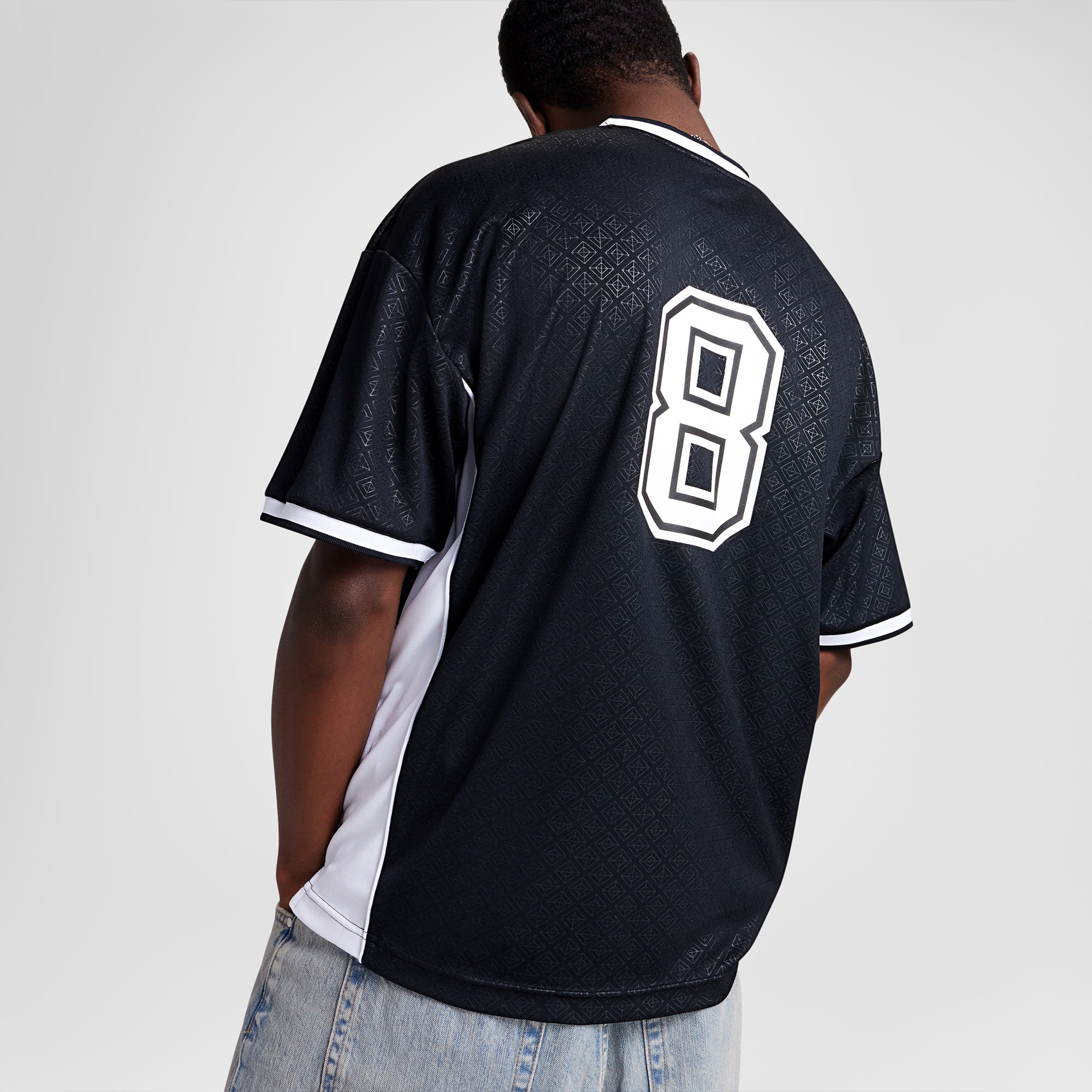 Converse Soccer Jersey Erkek Baskılı Siyah Forma