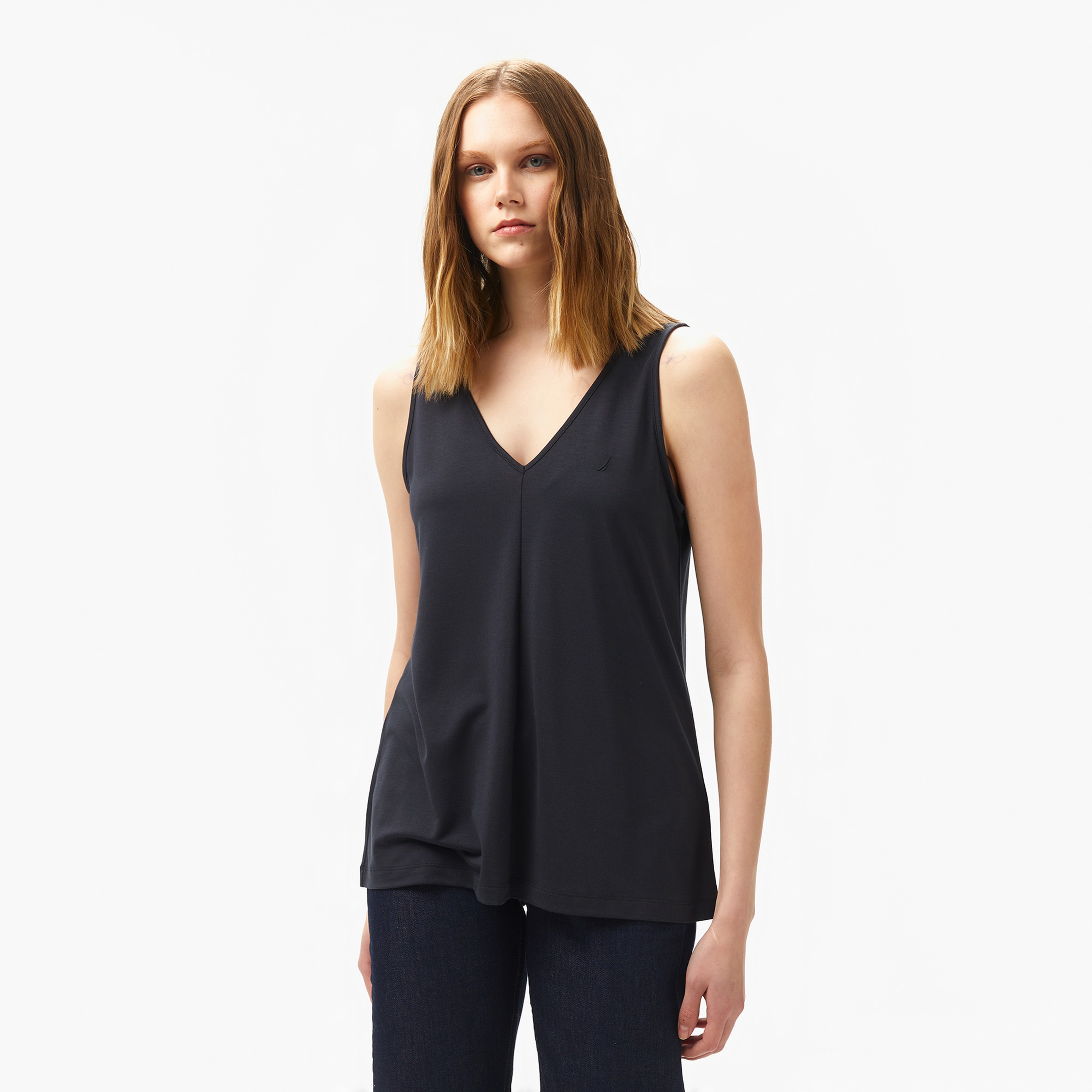 Nautica Kadın Siyah Regular Fit T-Shirt