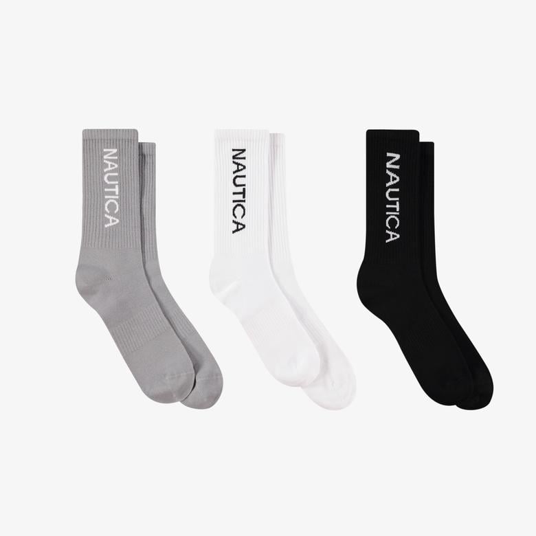 Nautica Erkek Beyaz 3'lü Çorap