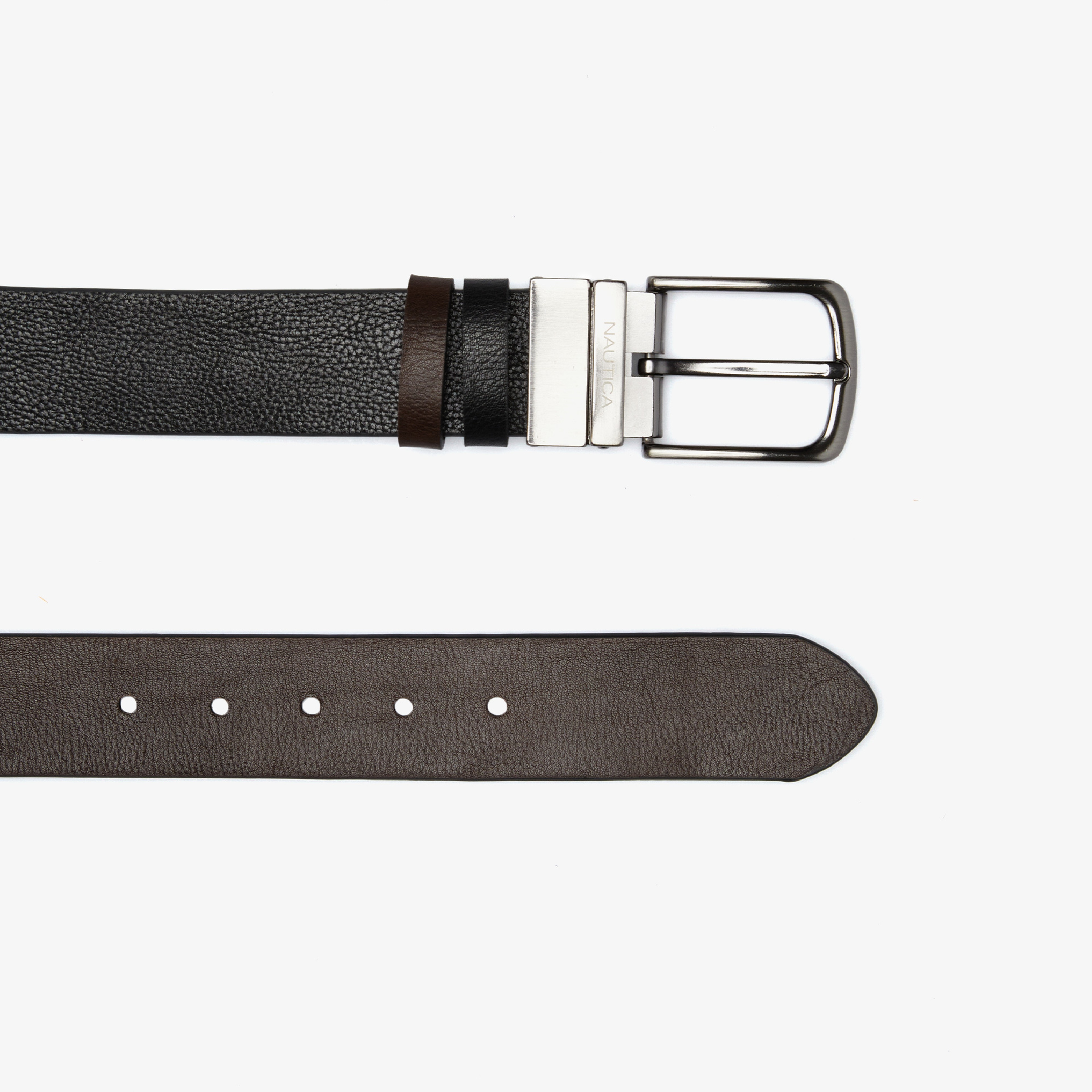 Nautica Erkek Siyah Deri Kemer