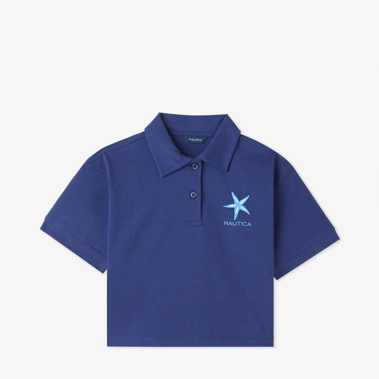 Nautica Kız Çocuk Lacivert Regular Fit Polo Yaka T-Shirt