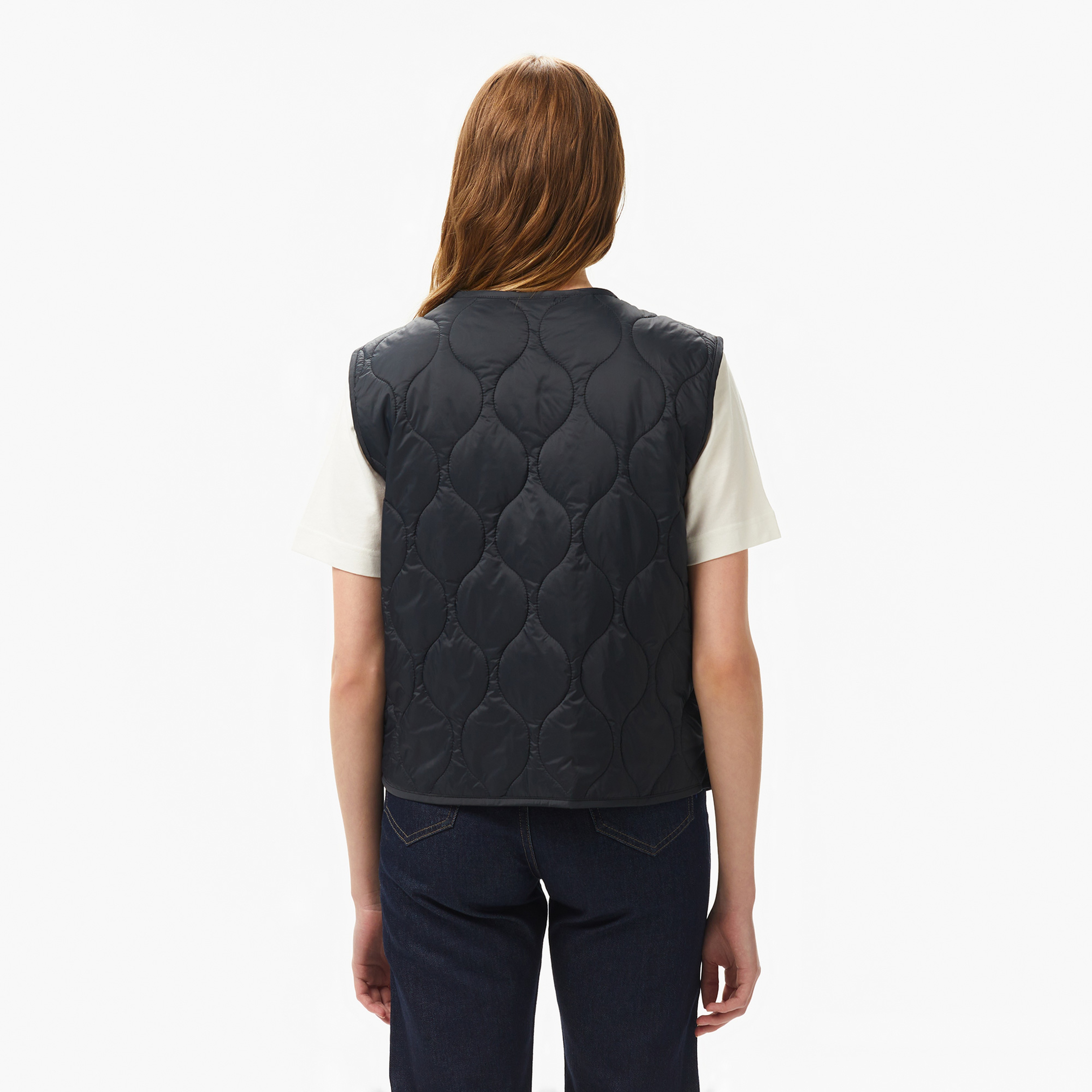 Nautica Kadın Siyah Regular Fit Kapitone Fermuarlı Yelek