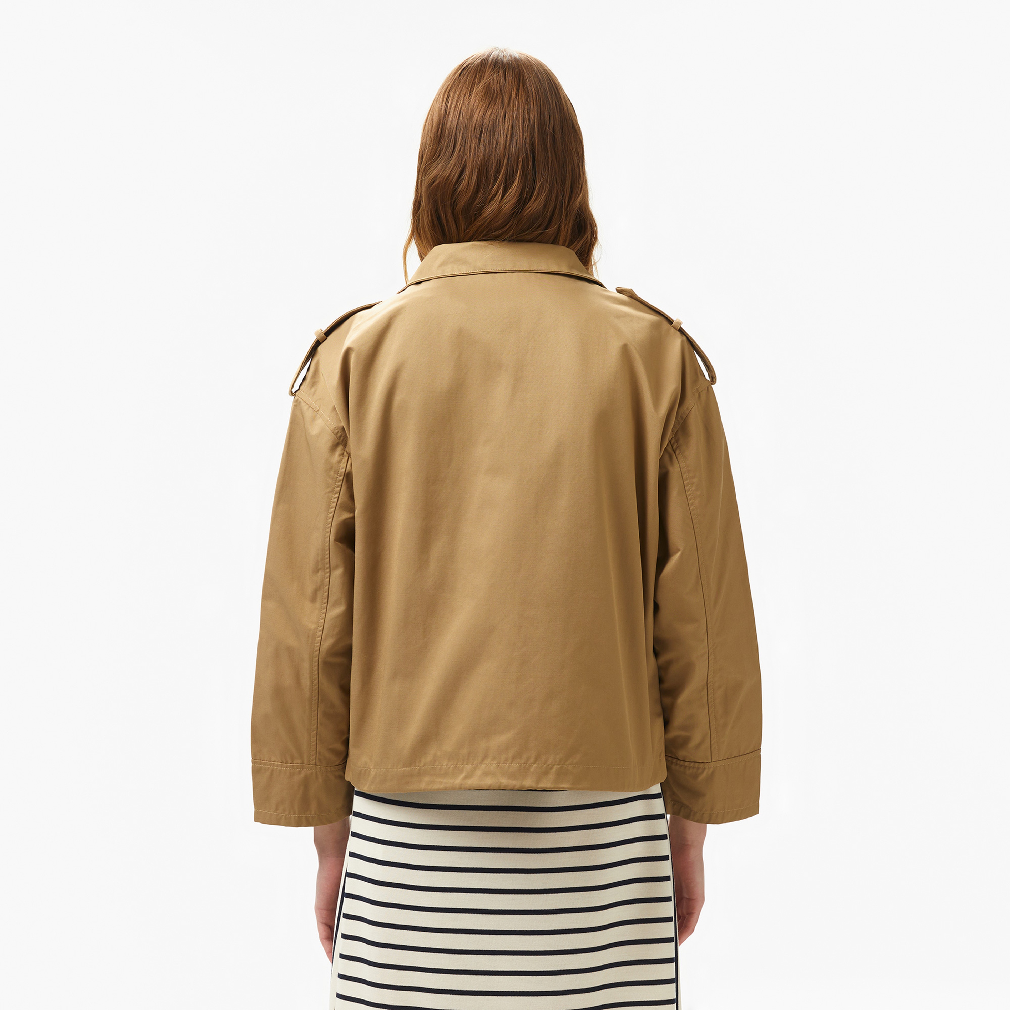 Nautica Kadın Kahverengi Regular Fit Dik Yaka Mont