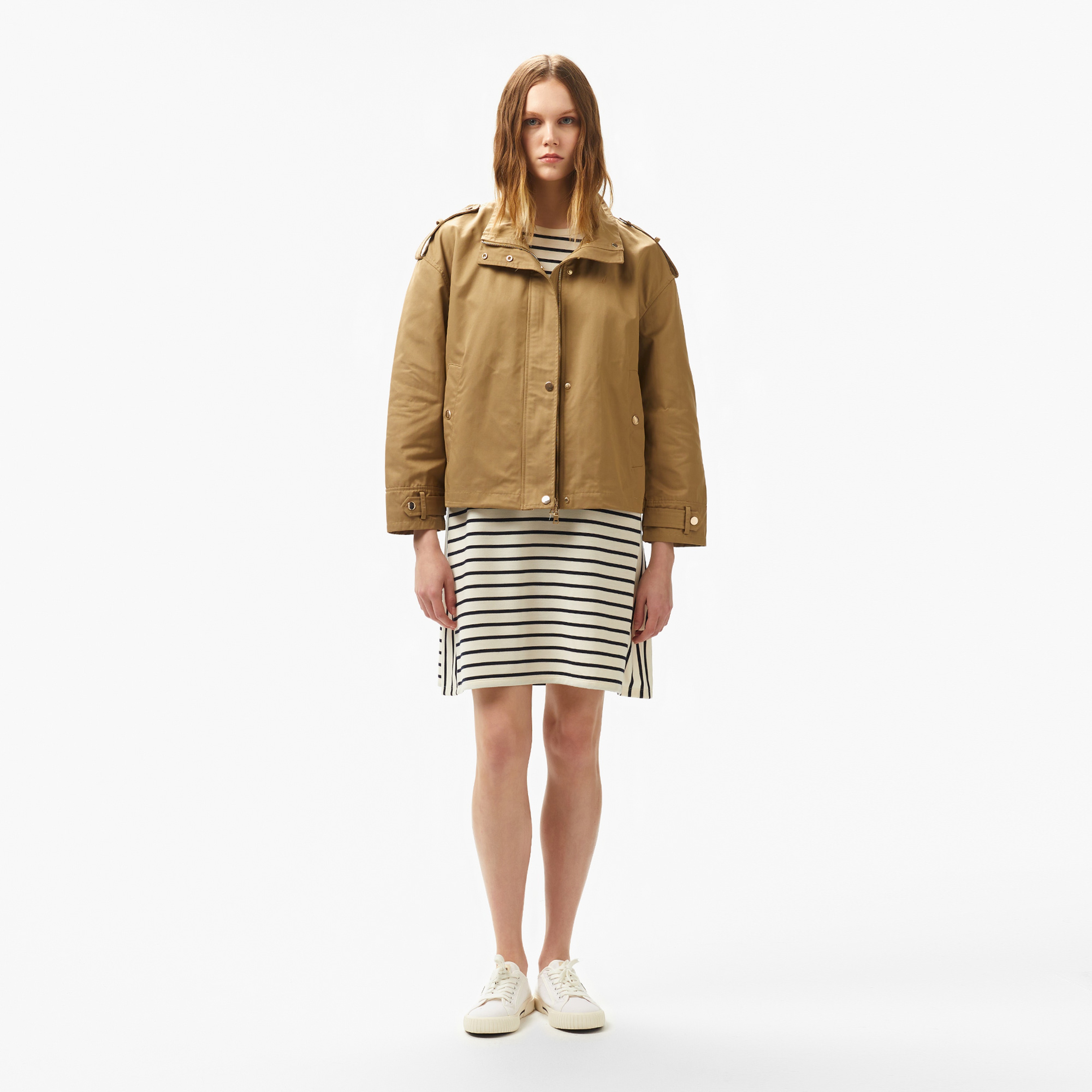 Nautica Kadın Kahverengi Regular Fit Dik Yaka Mont