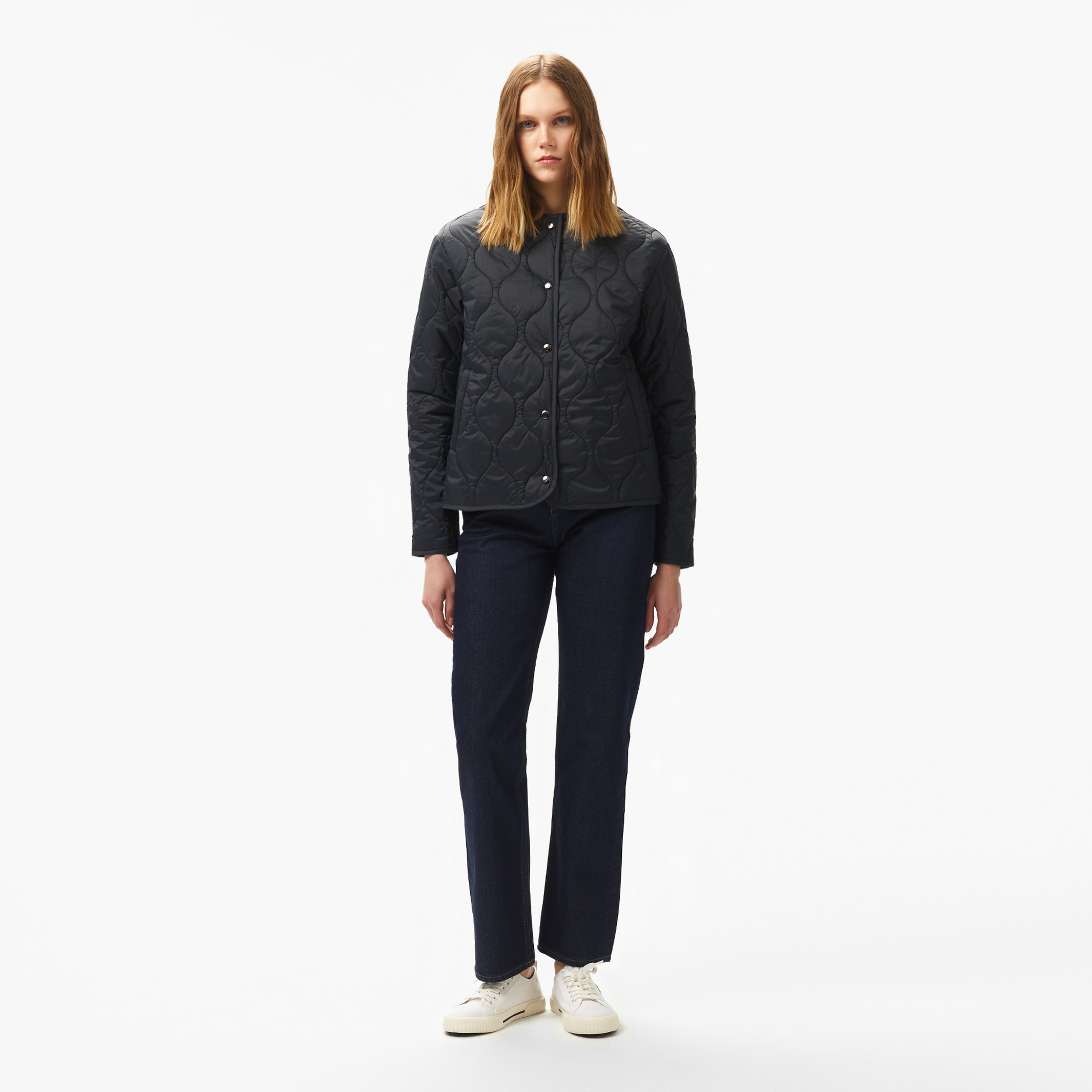 Nautica Kadın Siyah Regular Fit Kapitone Mont