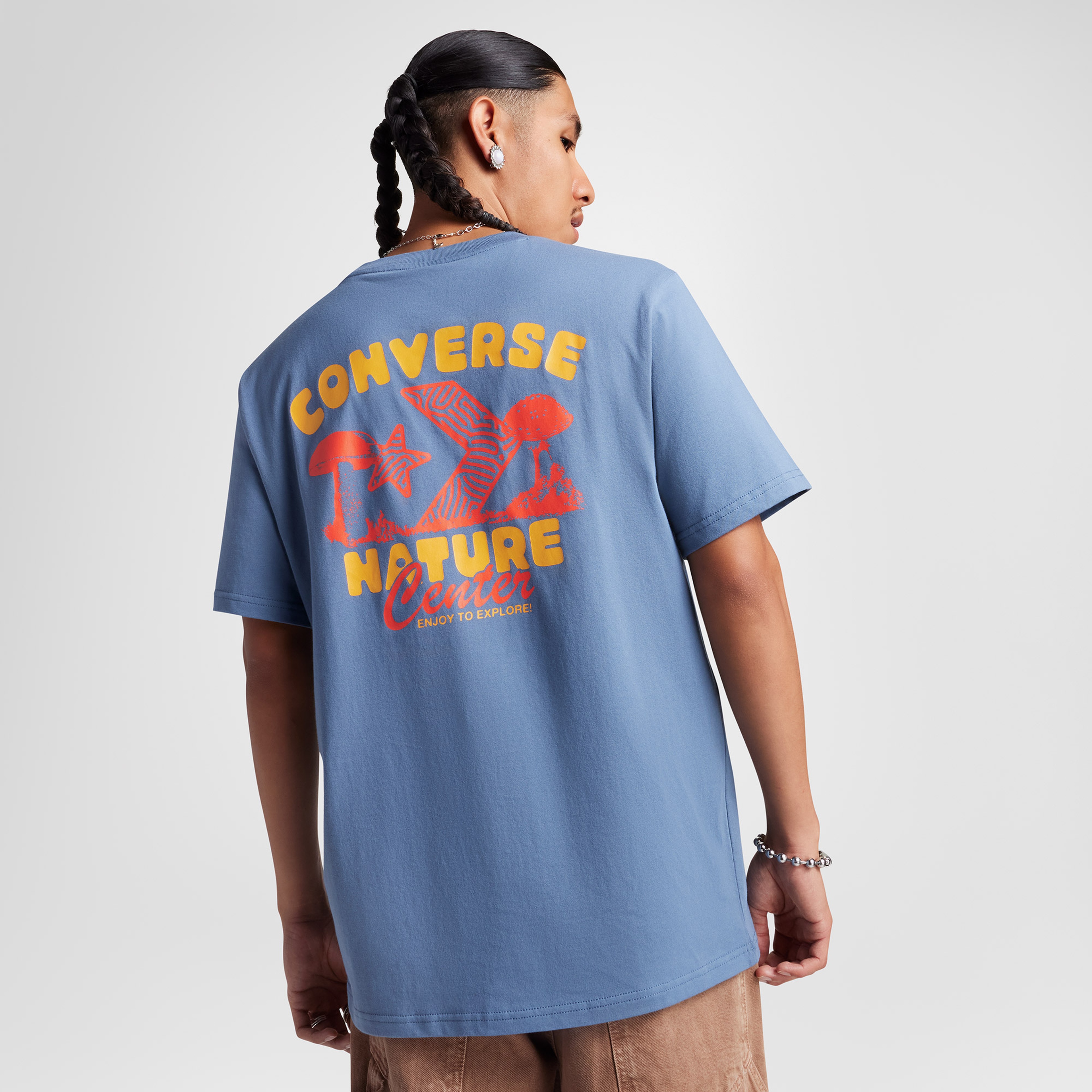 Converse Nature Center Erkek Mavi T-Shirt