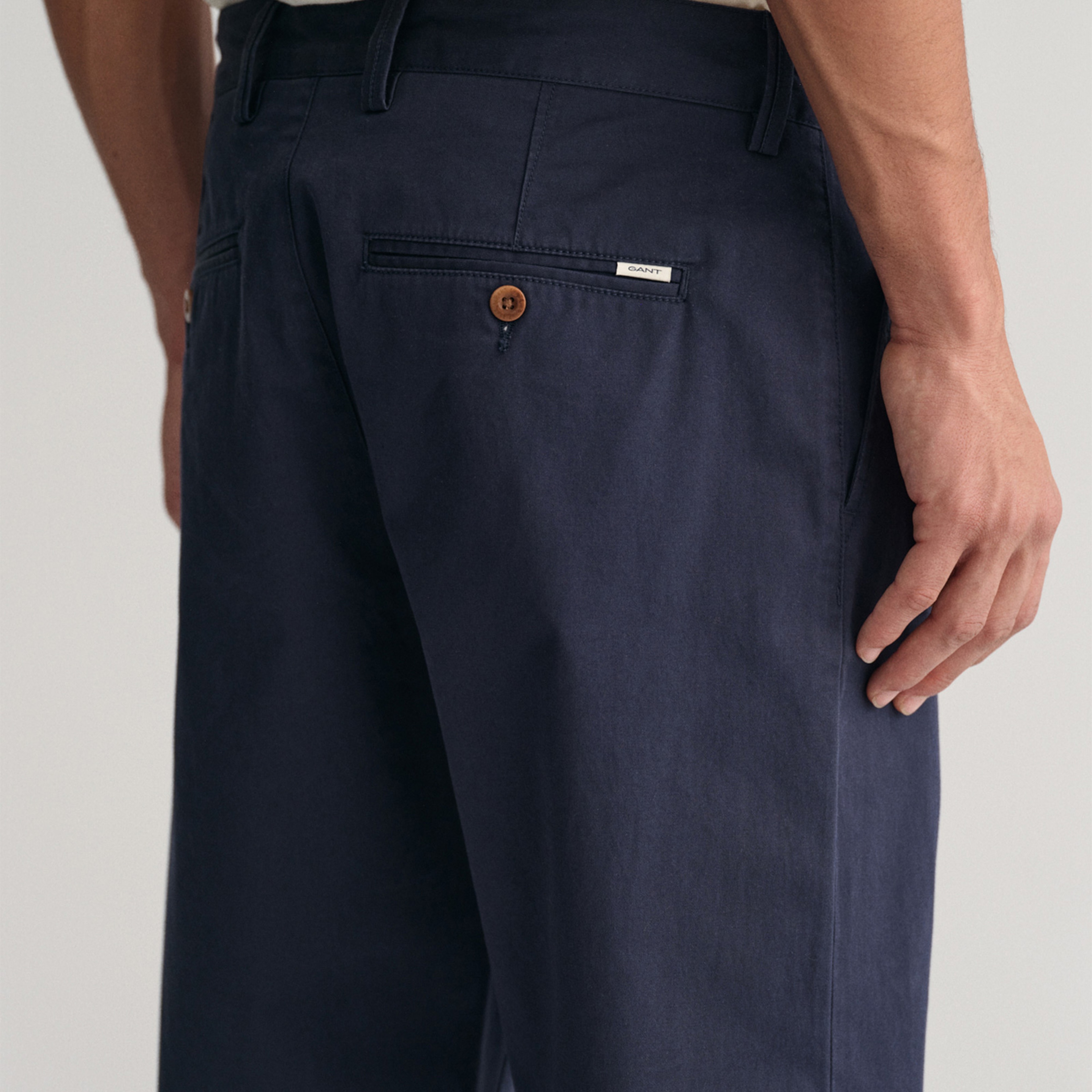 GANT Erkek Lacivert Regular Fit Chino Pantolon