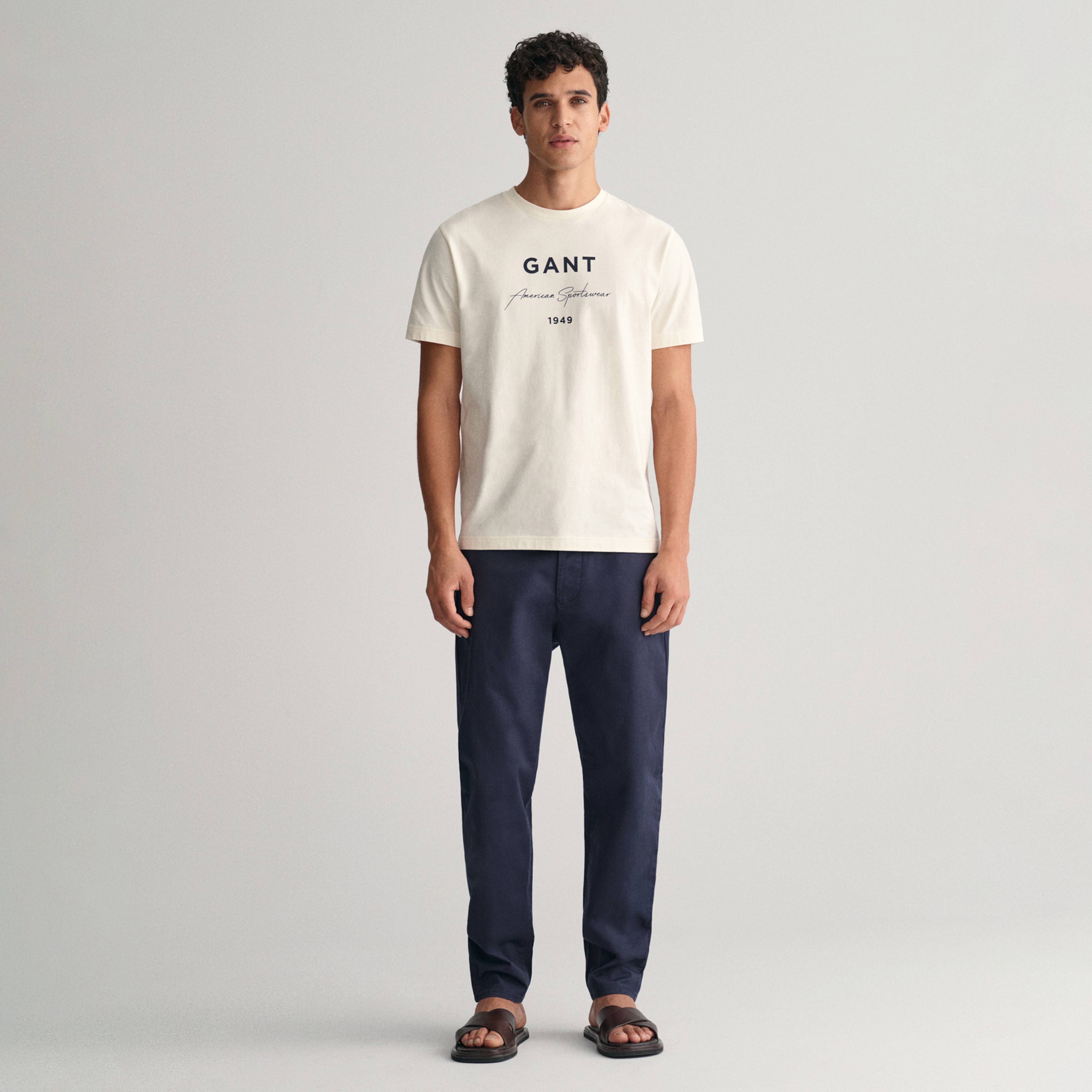GANT Erkek Lacivert Regular Fit Chino Pantolon
