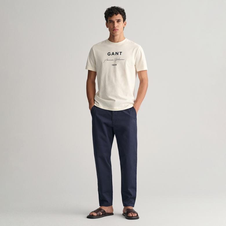 GANT Erkek Lacivert Regular Fit Chino Pantolon