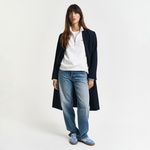 GANT Kadın Beyaz Relaxed Fit Yarım Fermuarlı Sweatshirt