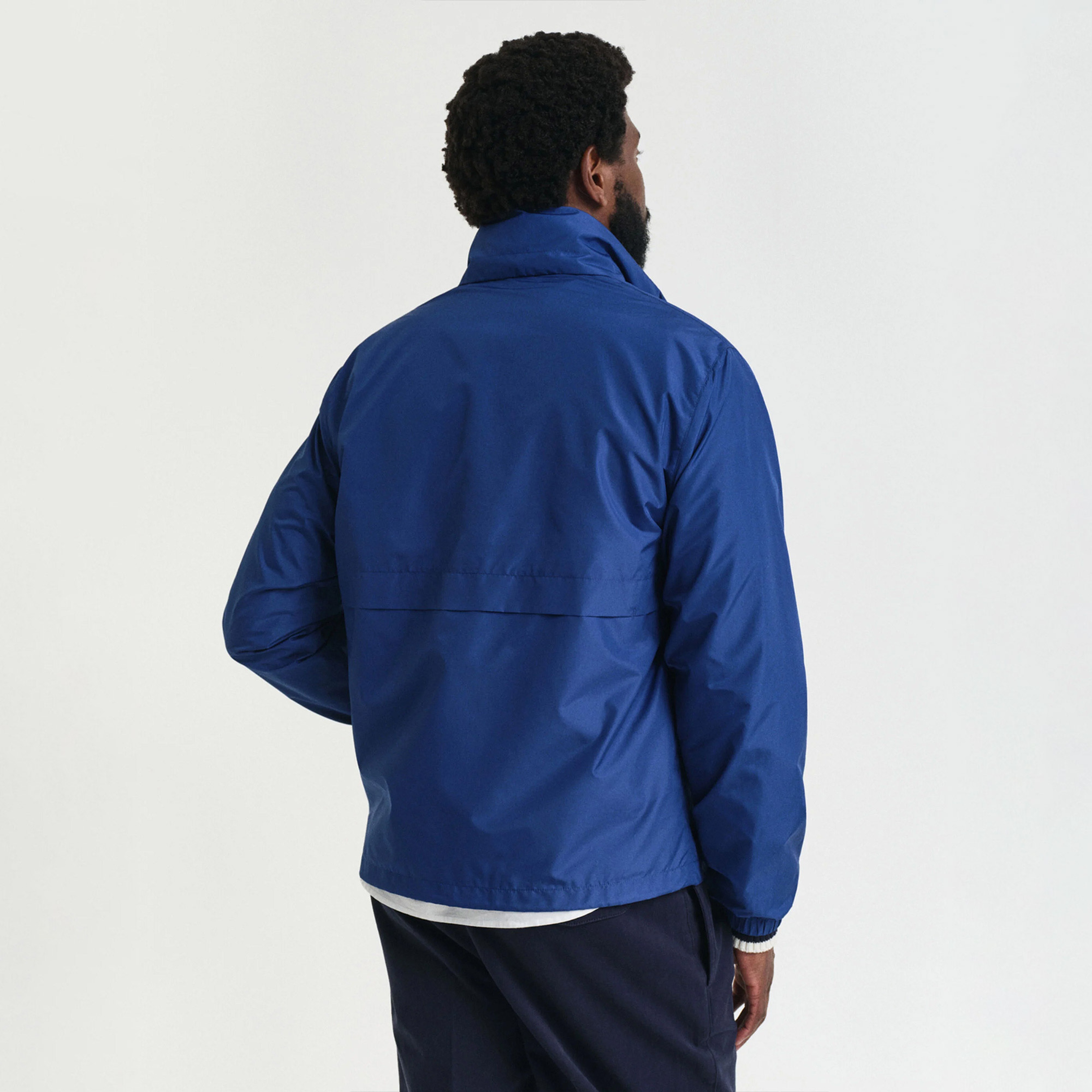 GANT Erkek Lacivert Regular Fit Kapüşonlu Rüzgarlık