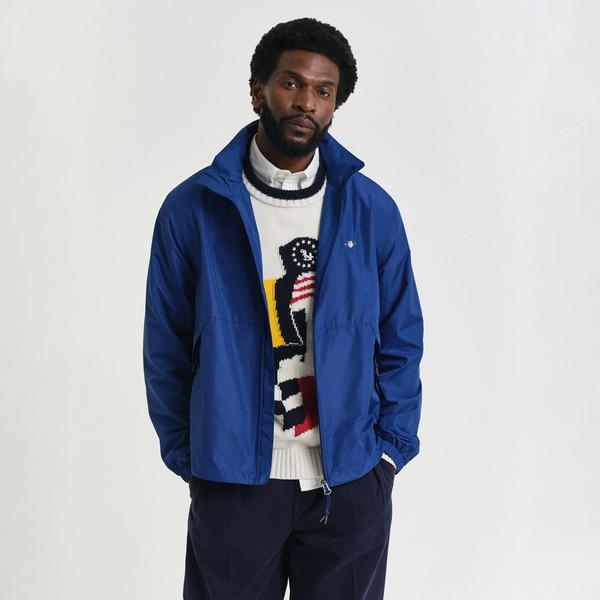 GANT Erkek Lacivert Regular Fit Kapüşonlu Rüzgarlık