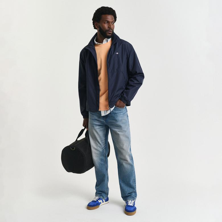 GANT Erkek Lacivert Regular Fit Kapüşonlu Rüzgarlık