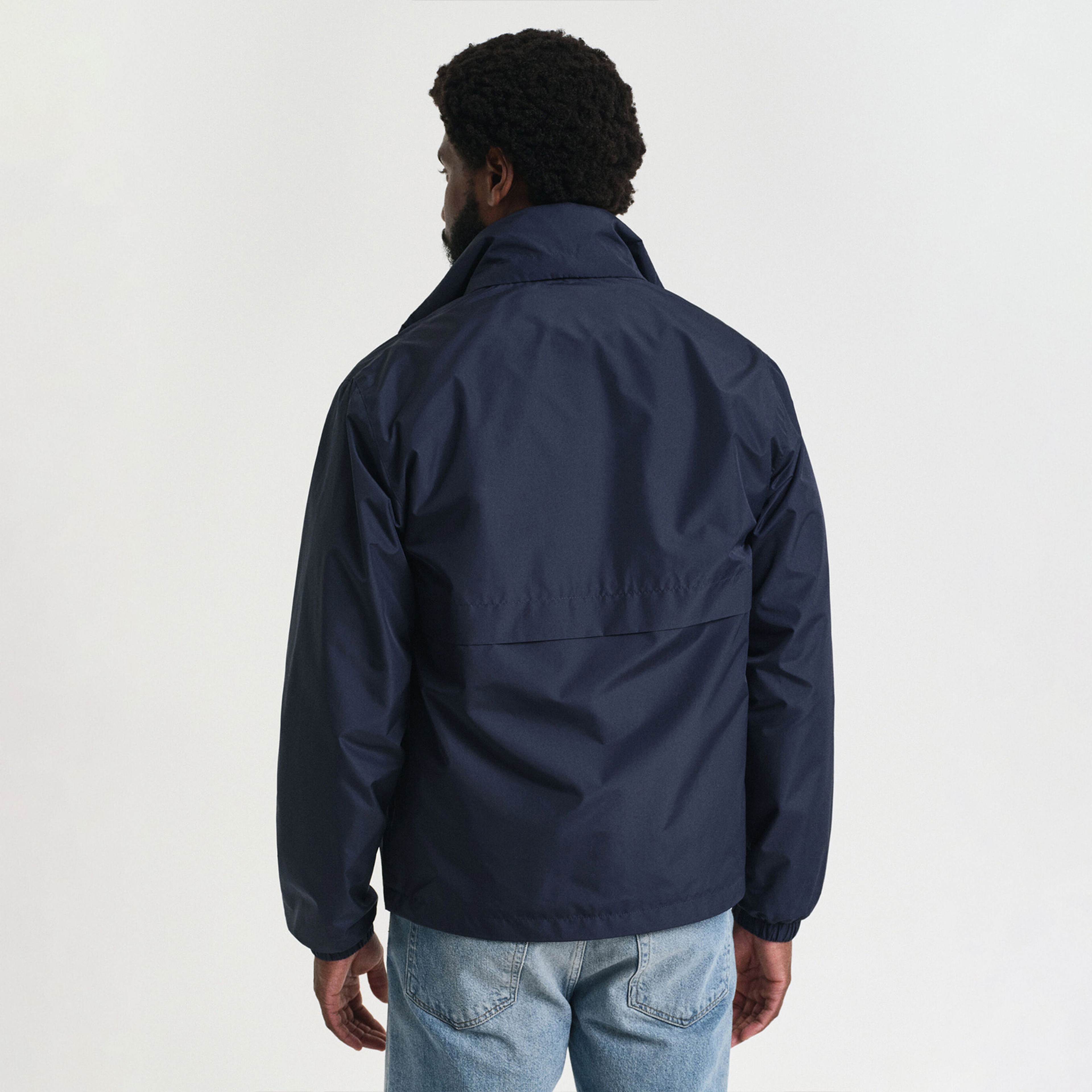 GANT Erkek Lacivert Regular Fit Kapüşonlu Rüzgarlık