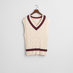 GANT Erkek Krem Relaxed Fit V Yaka Süveter