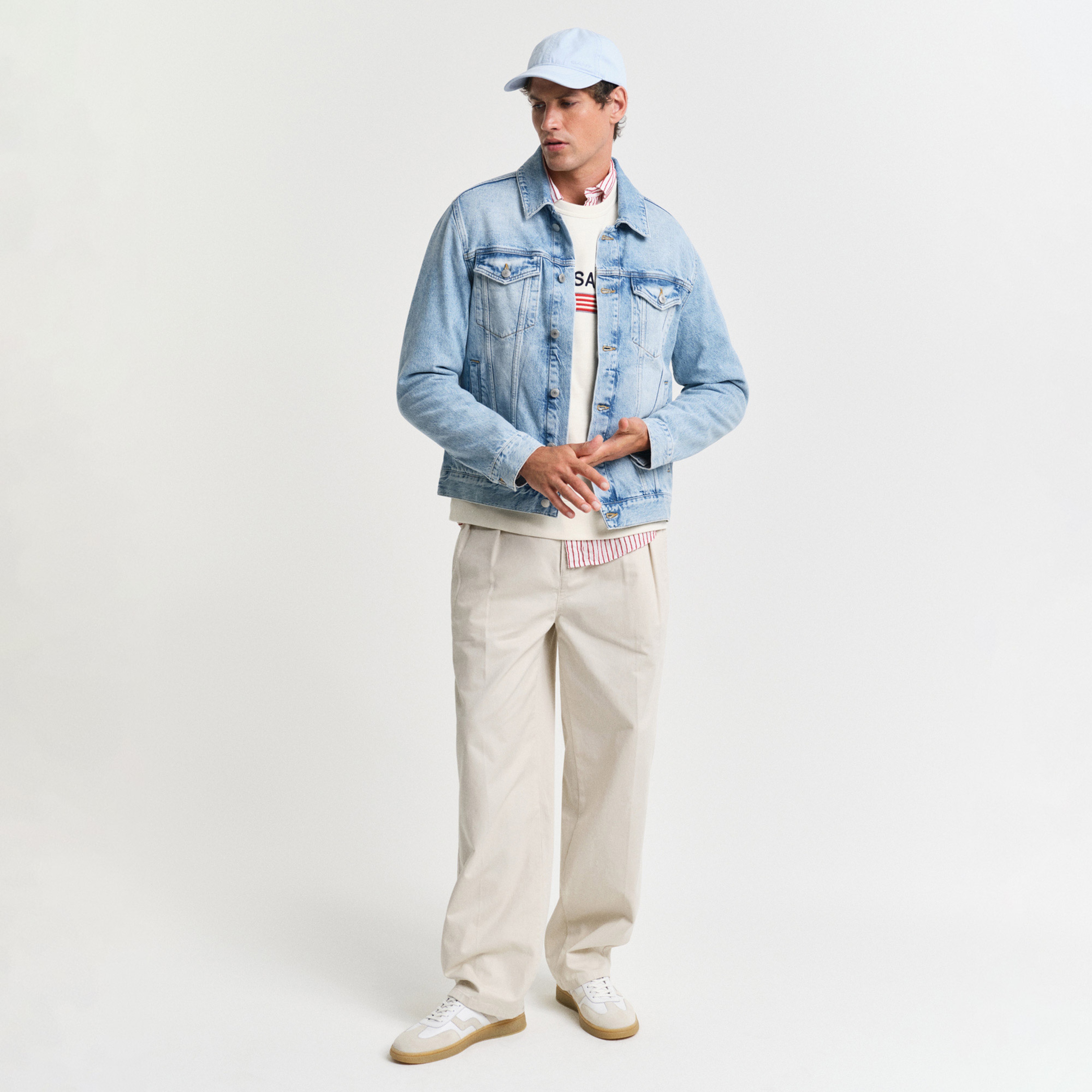 GANT Erkek Mavi Regular Fit Klasik Yaka Denim Ceket