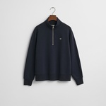 GANT Kadın Lacivert Relaxed Fit Yarım Fermuarlı Sweatshirt