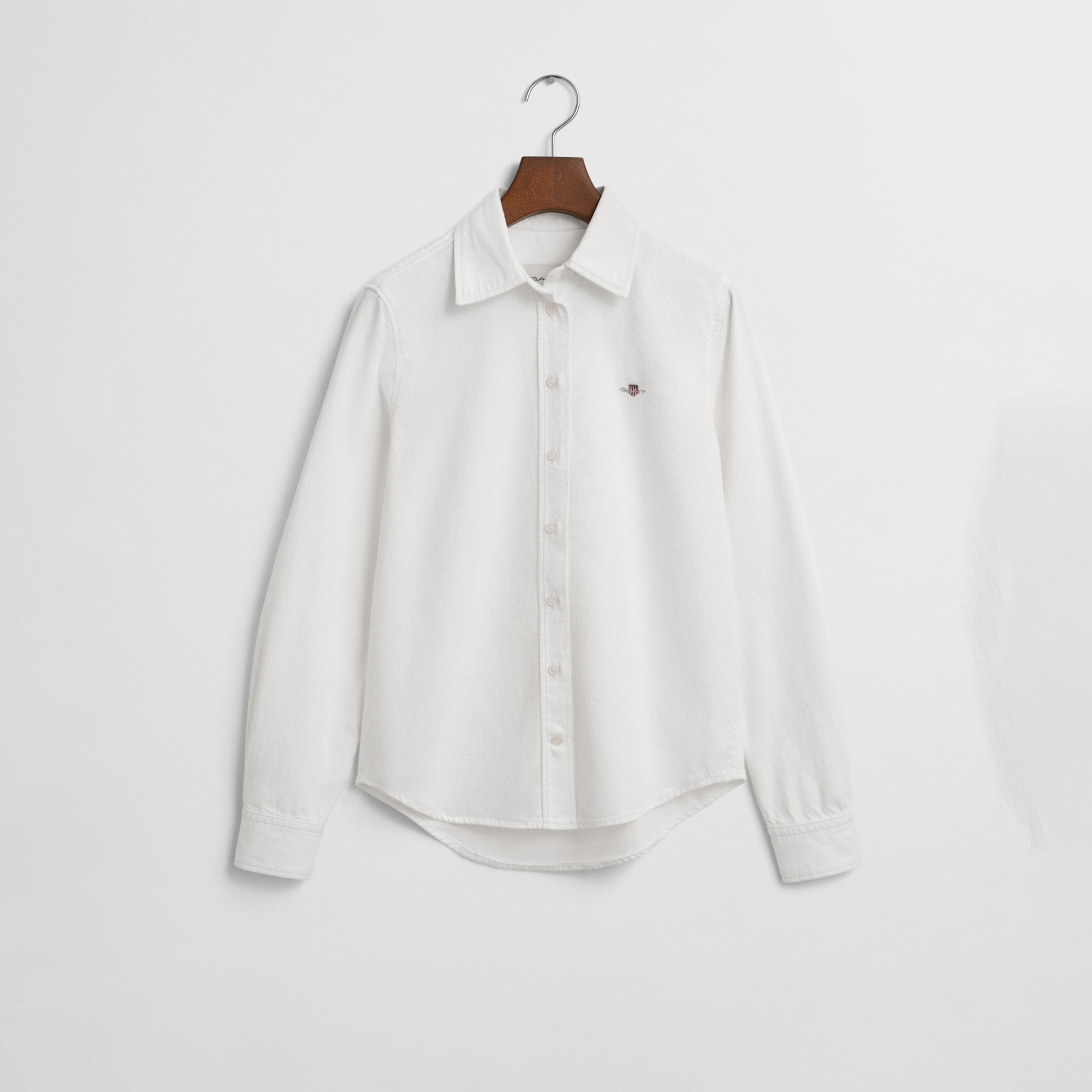 GANT Kadın Beyaz Regular Fit Klasik Yaka Gömlek