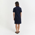 GANT Kadın Lacivert Regular Fit Polo Yaka Elbise