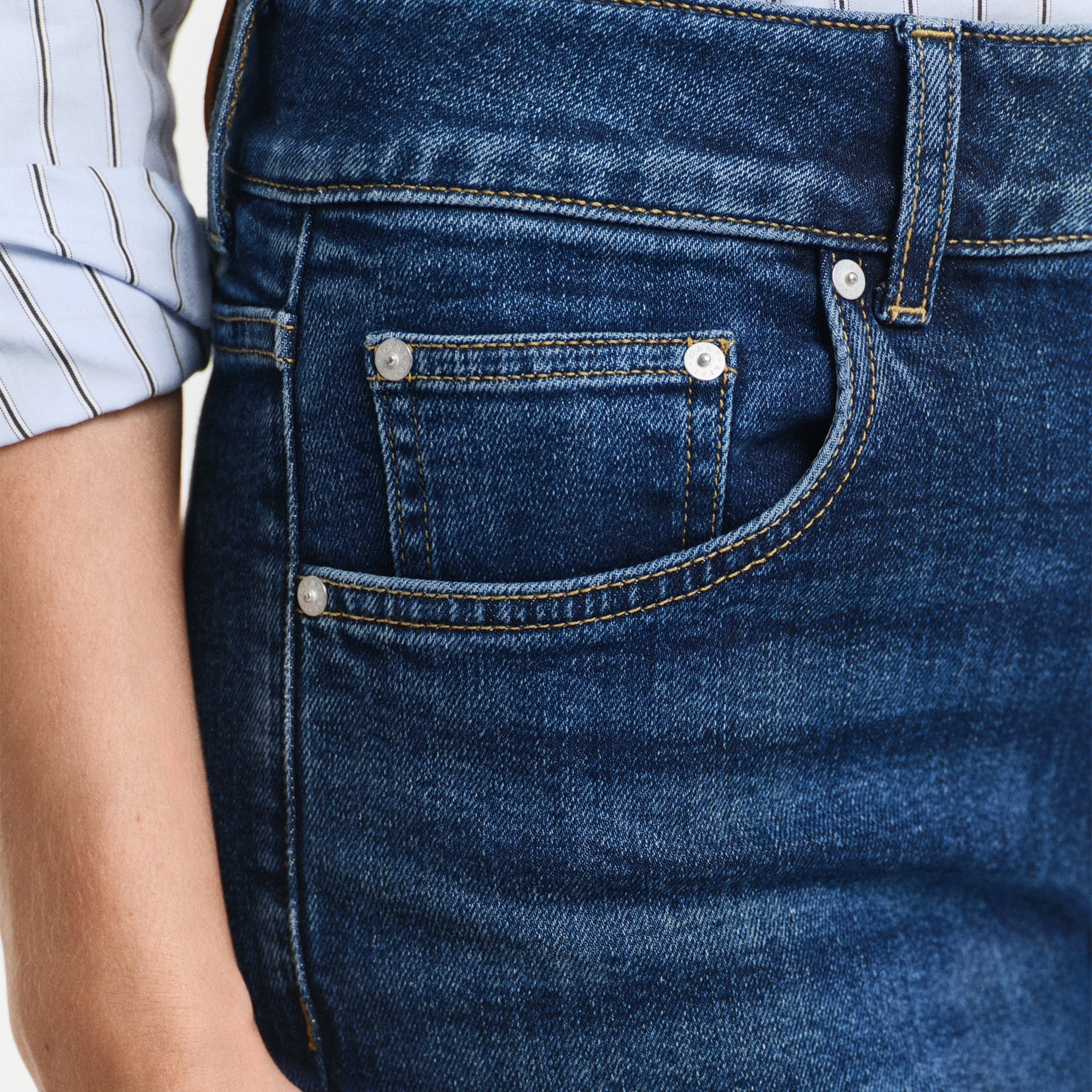 GANT Kadın Lacivert Slim Fit Flare Jean