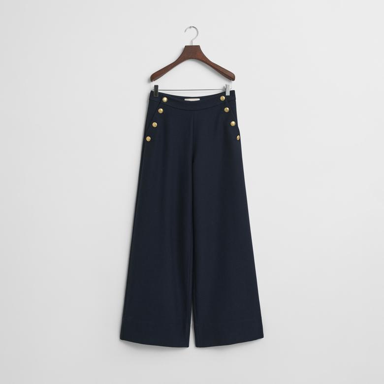 GANT Kadın Lacivert Straight Fit Pantolon