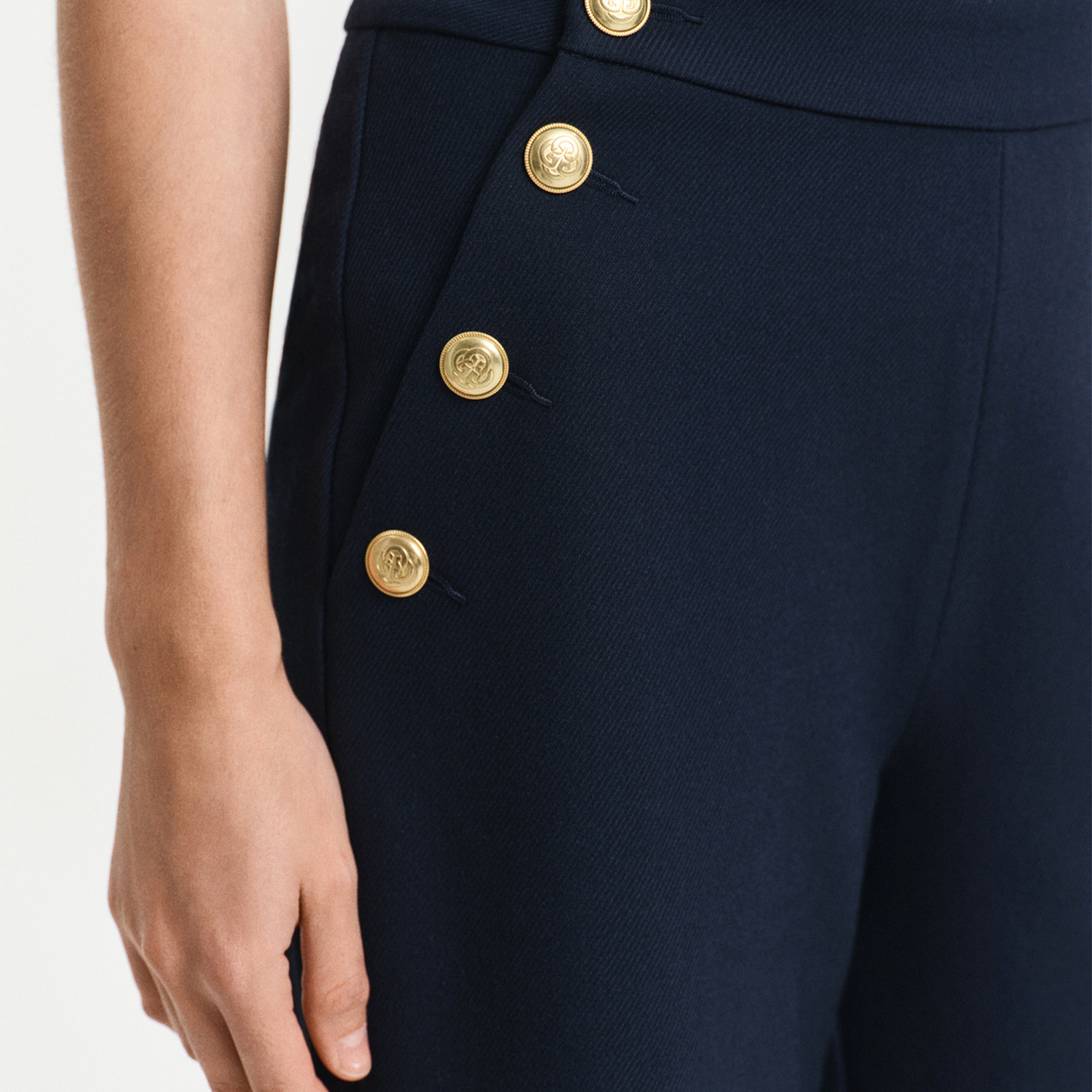 GANT Kadın Lacivert Straight Fit Pantolon