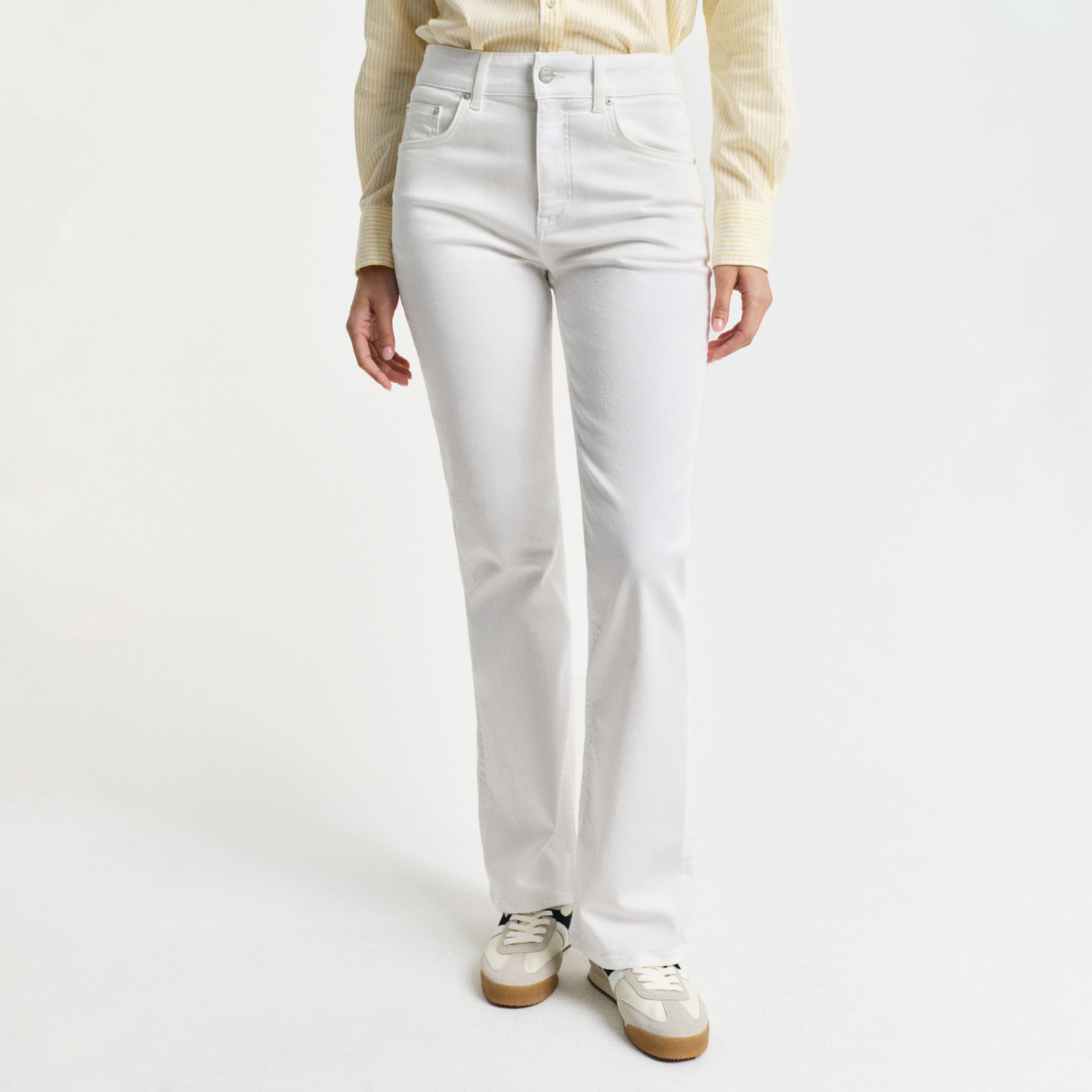 GANT Kadın Krem Slim Fit Pantolon