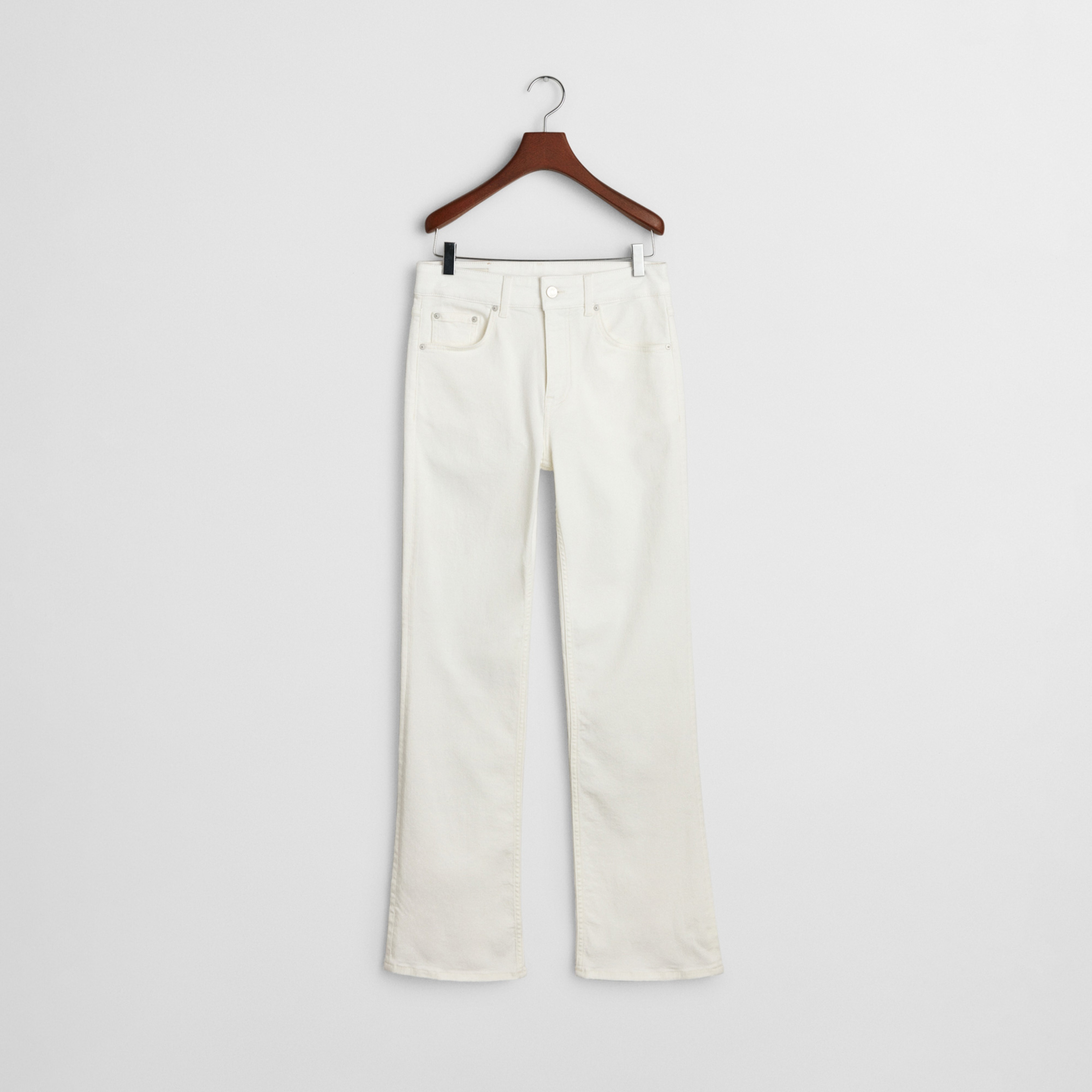 GANT Kadın Krem Slim Fit Pantolon