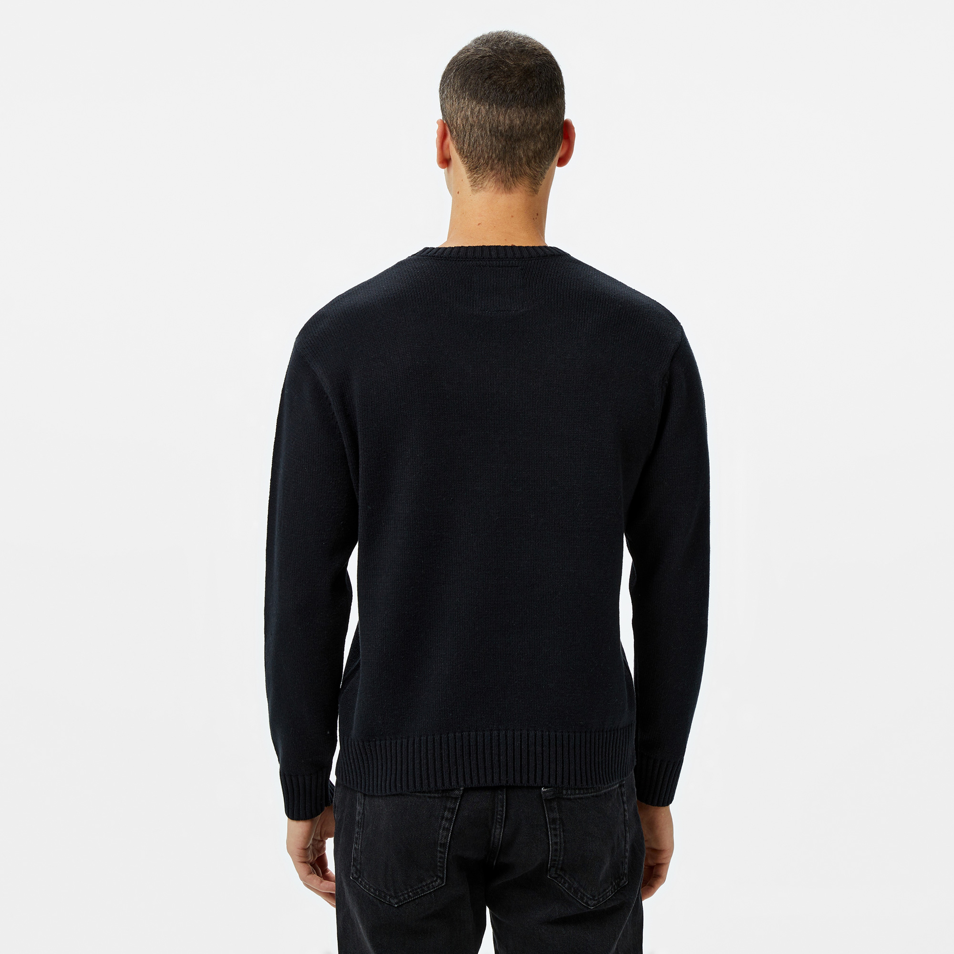 Market Smiley Focus ter Erkek Siyah Sweatshirt