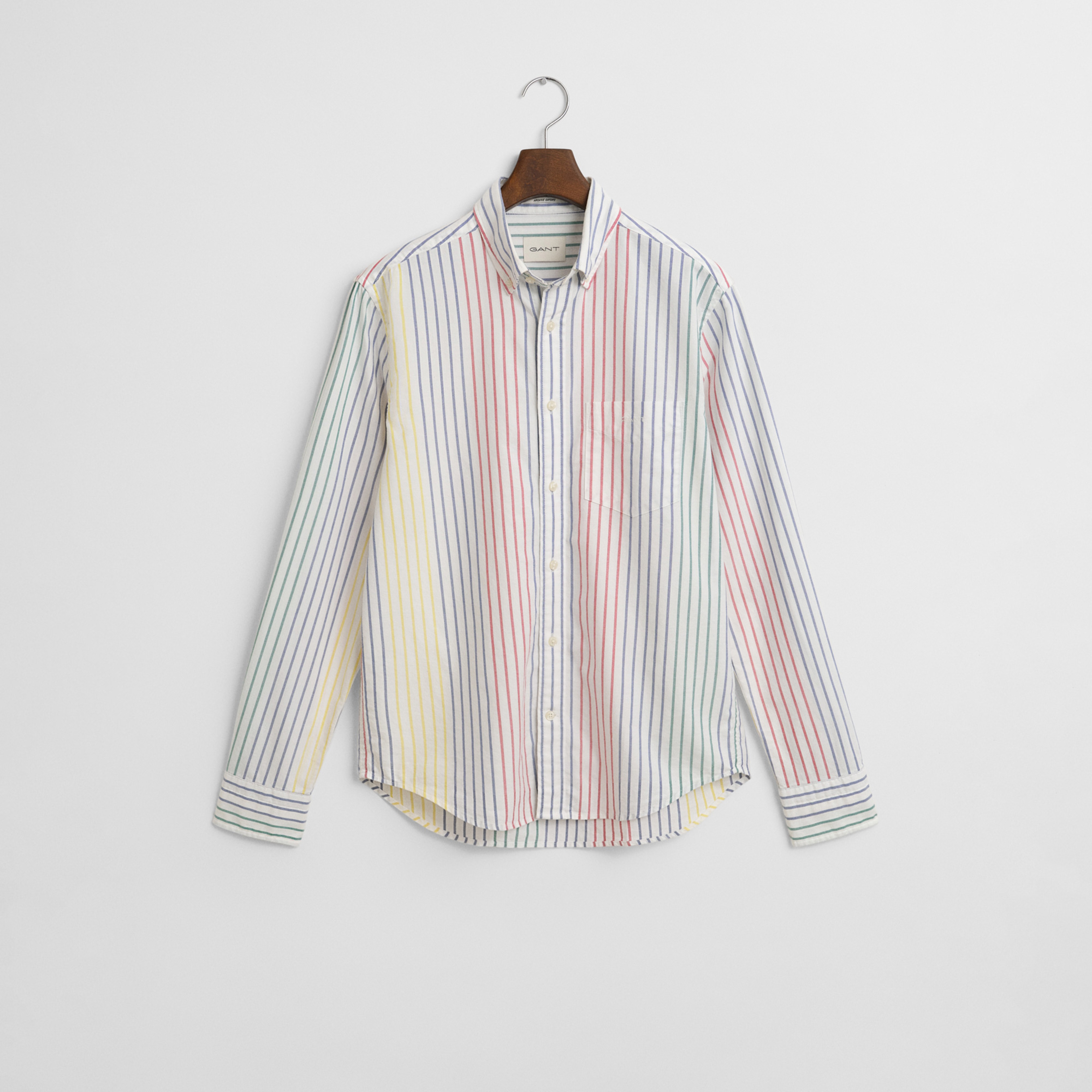 GANT Erkek Renkli Regular Fit Düğmeli Yaka Çizgili Gömlek