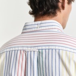 GANT Erkek Renkli Regular Fit Düğmeli Yaka Çizgili Gömlek