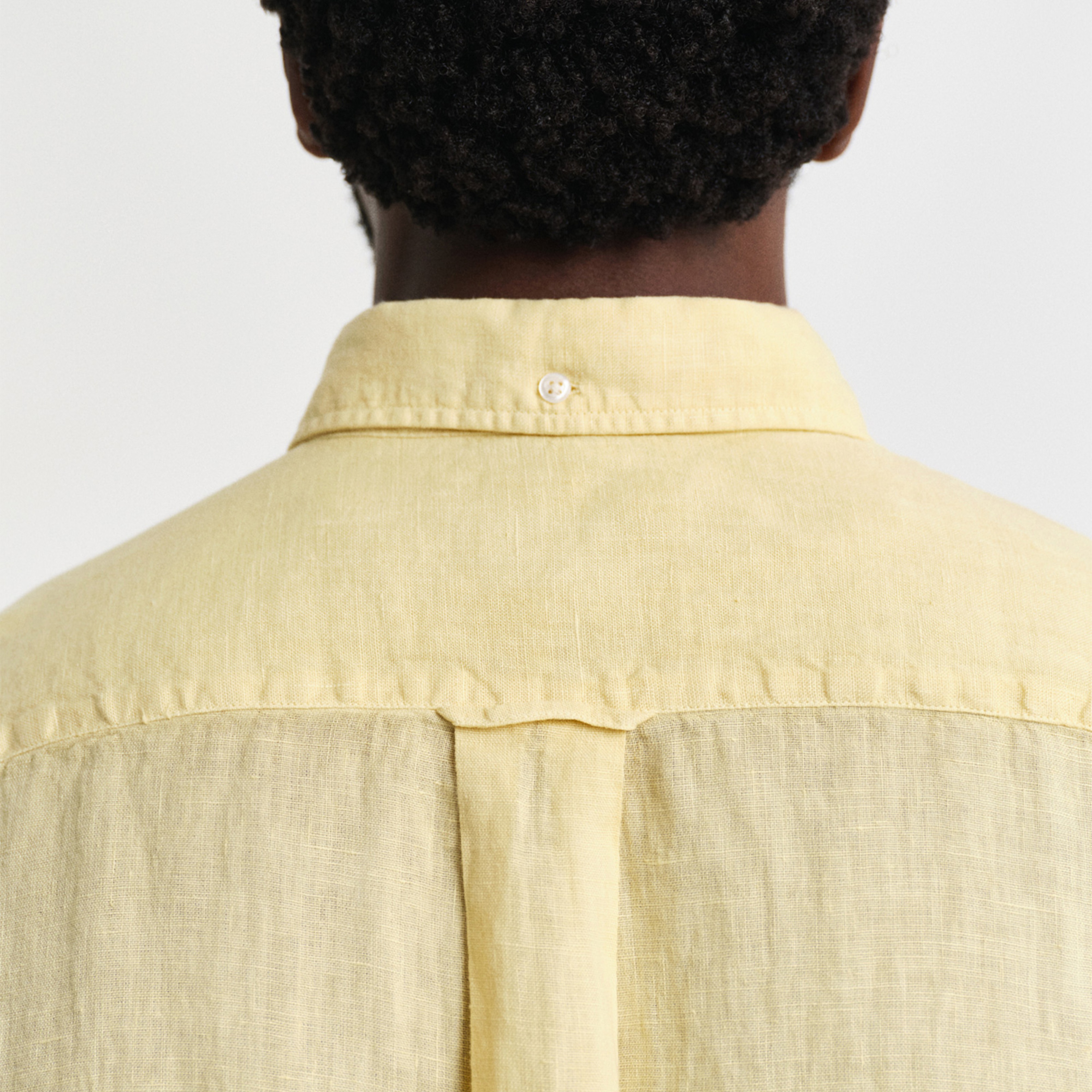 GANT Erkek Sarı Regular Fit Düğmeli Yaka Keten Gömlek