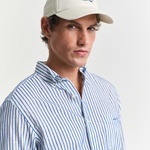 GANT Erkek Lacivert Regular Fit Düğmeli Yaka Çizgili Gömlek