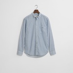 GANT Erkek Lacivert Regular Fit Düğmeli Yaka Çizgili Gömlek