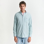 GANT Erkek Yeşil Regular Fit Çizgili Logolu Gömlek