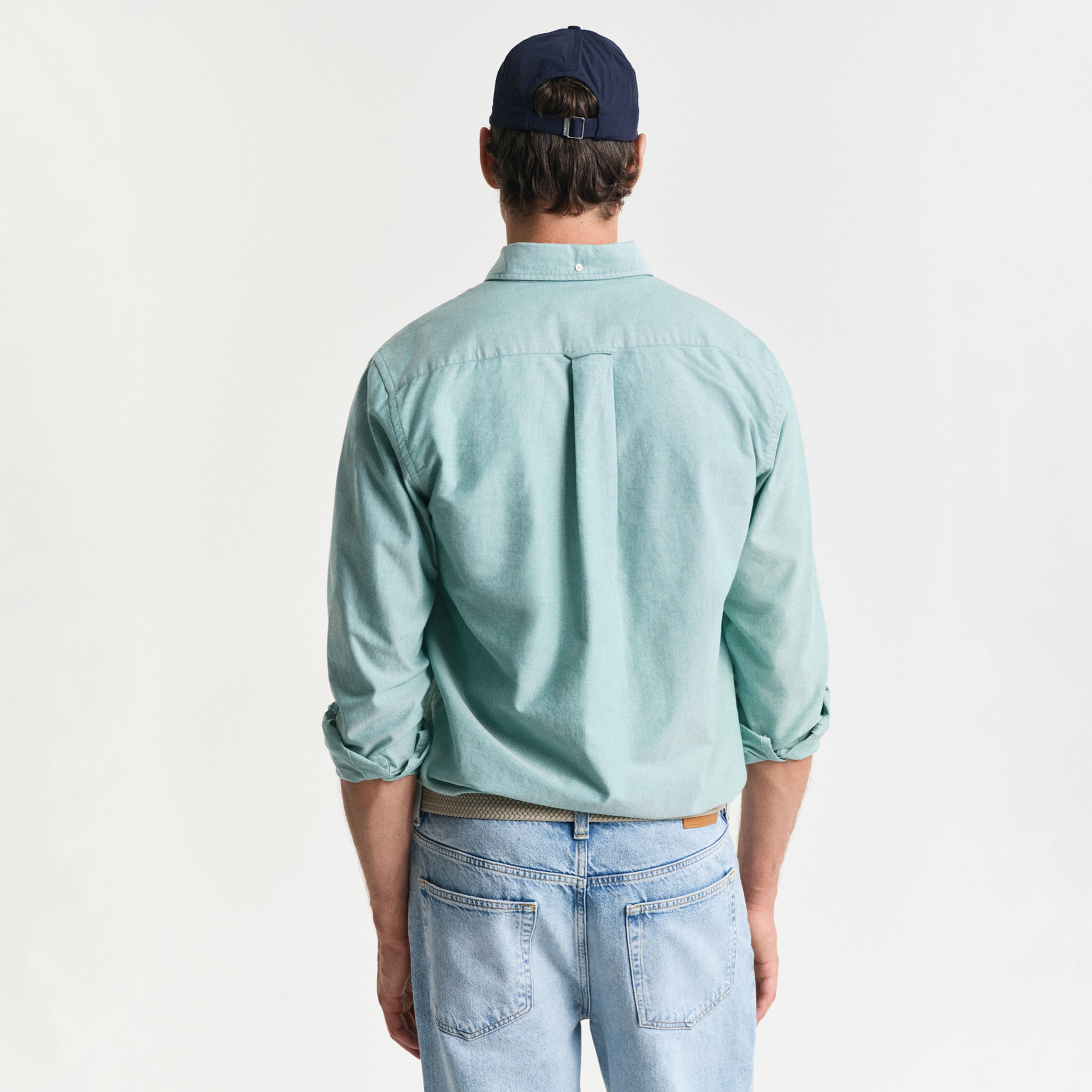 GANT Erkek Yeşil Regular Fit Düğmeli Yaka Gömlek